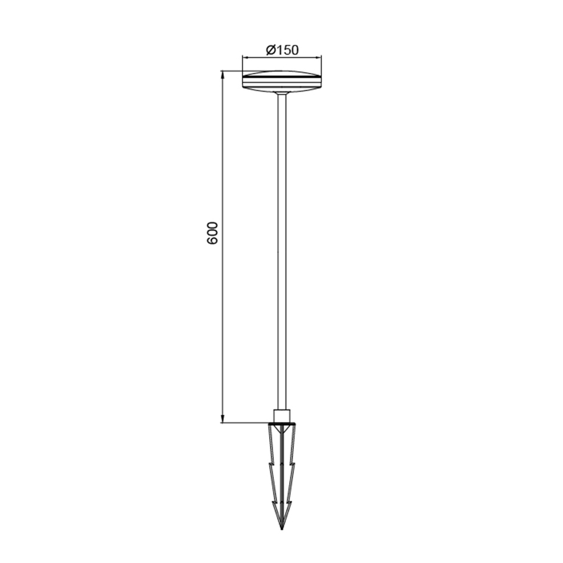 AKITA * LED BOLLARD 12W H.60 3000K BLACK
