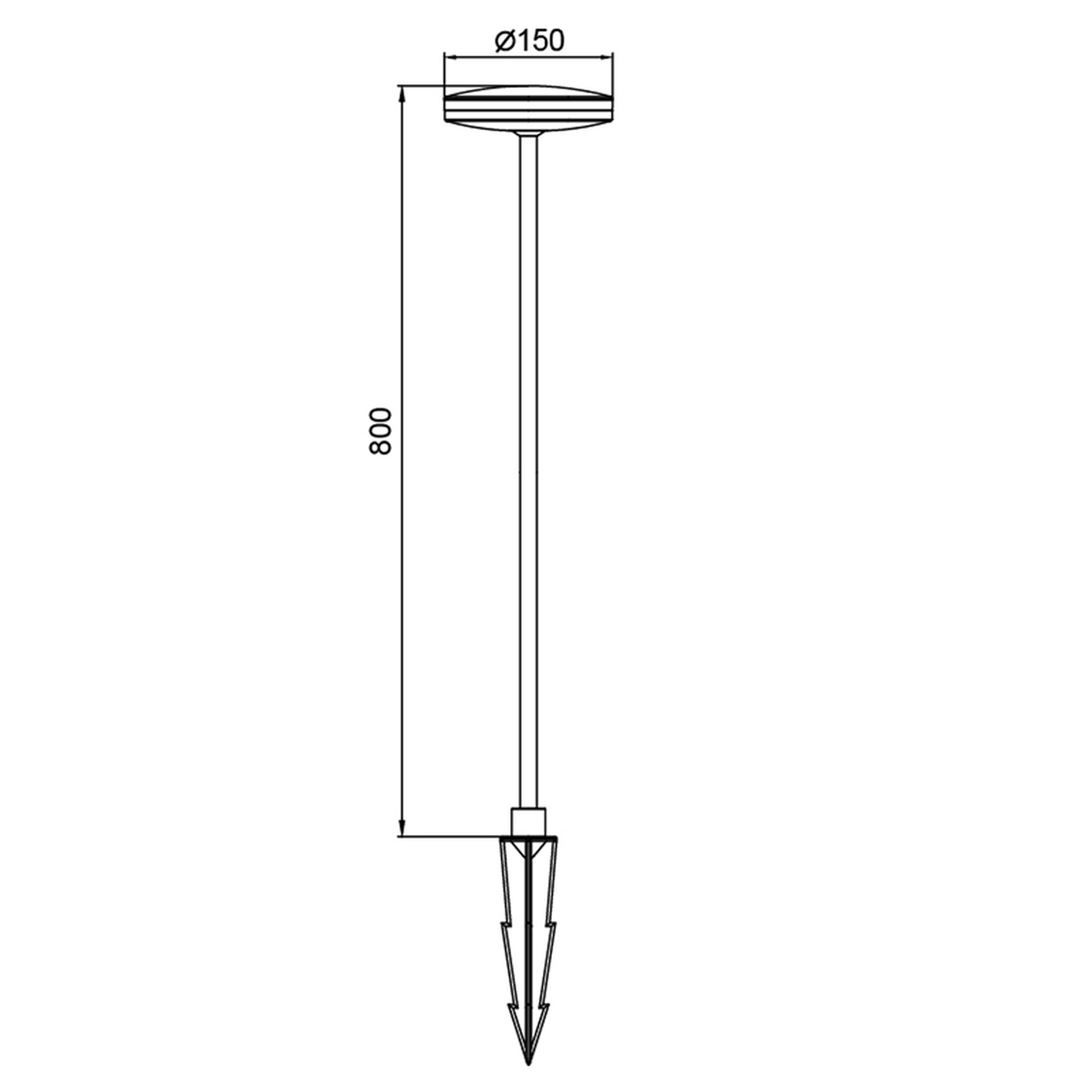 AKITA * LED BOLLARD 12W H.80 3000K BLACK