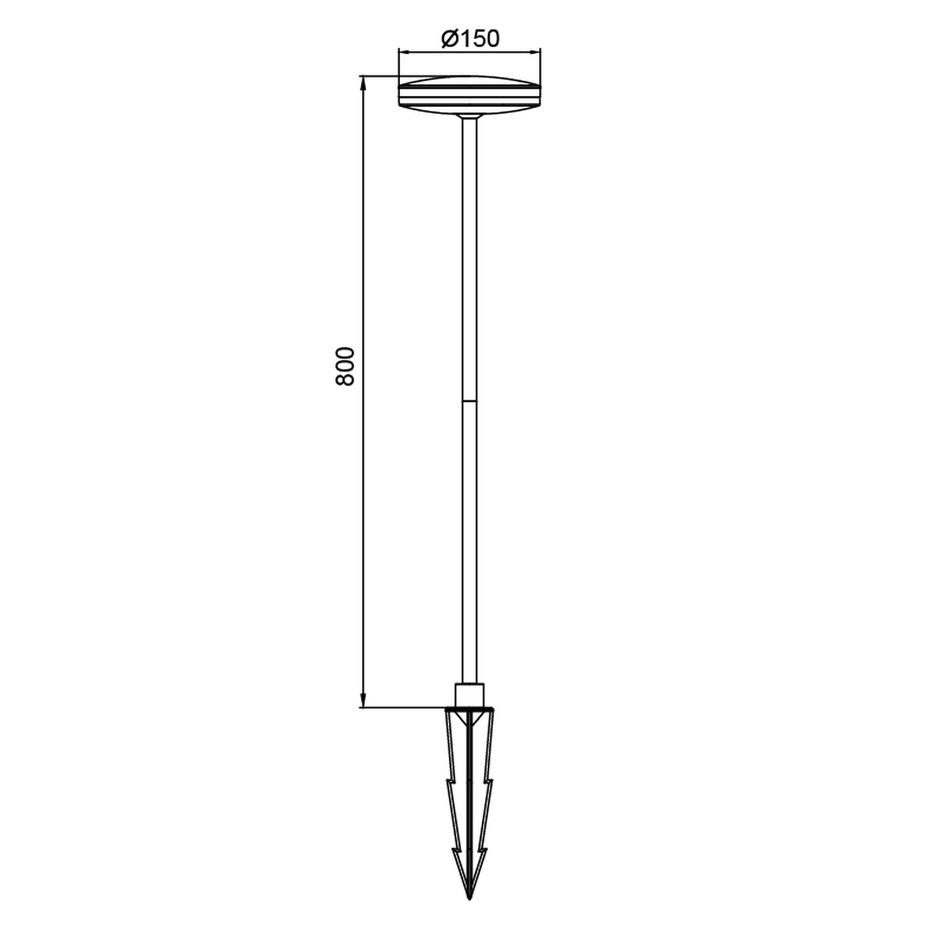 AKITA * LED BOLLARD 12W H.80 3000K BLACK