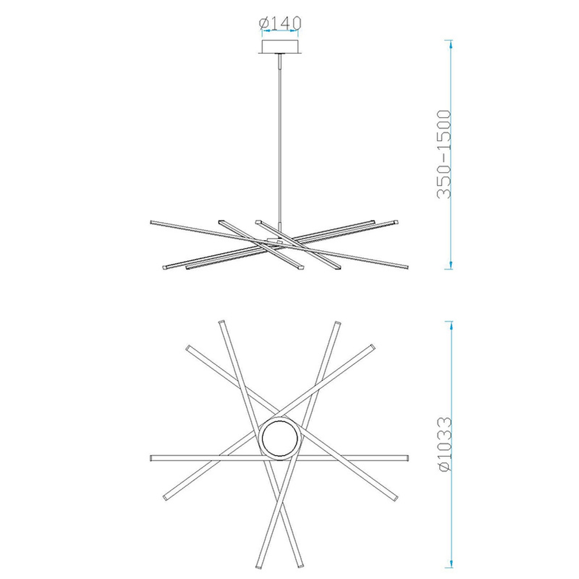 ***OFER/DES*** AIRE LED * PENDANT (LARGE)  60W - DIMMABLE (STAR) 