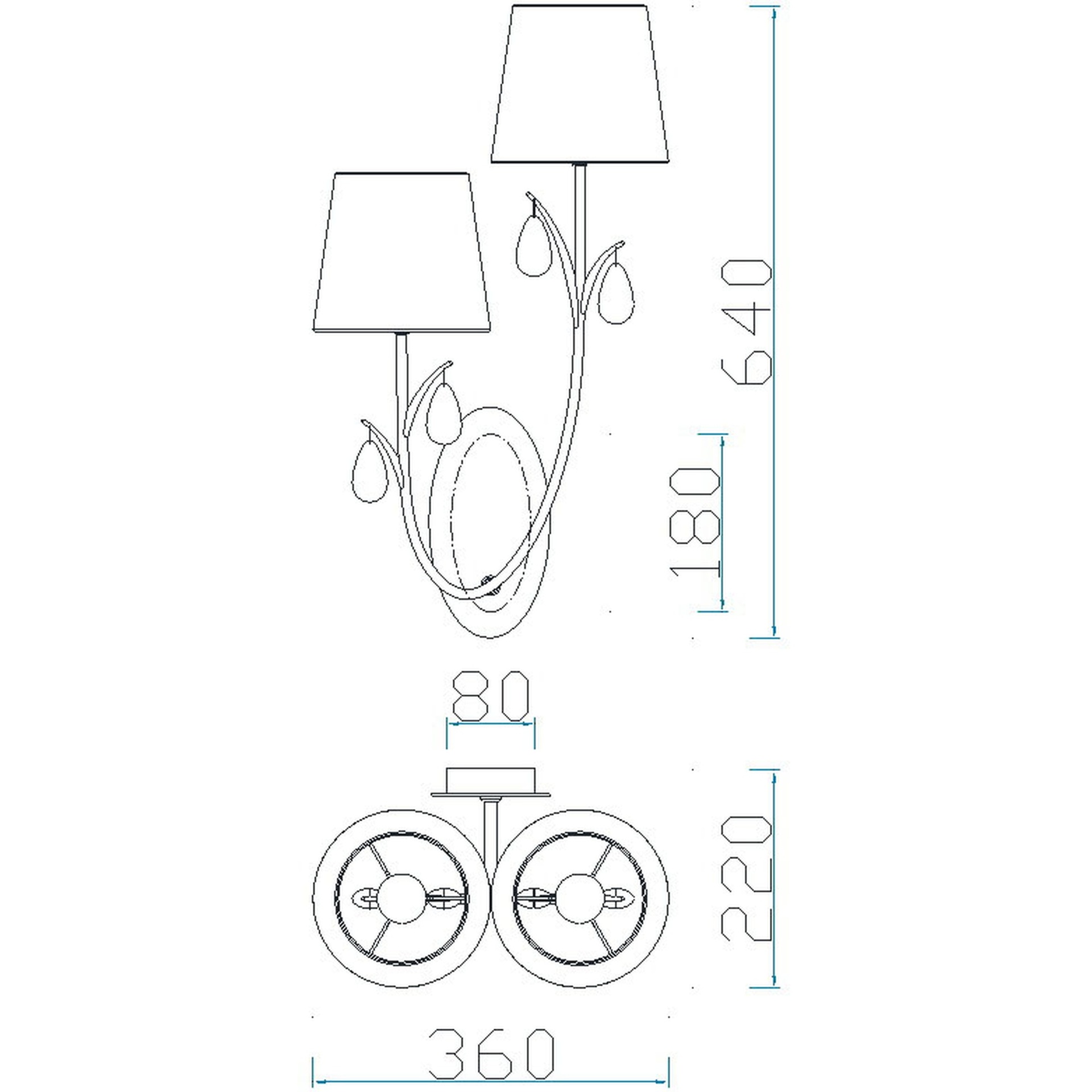 Andrea · Wall lights · Chrome