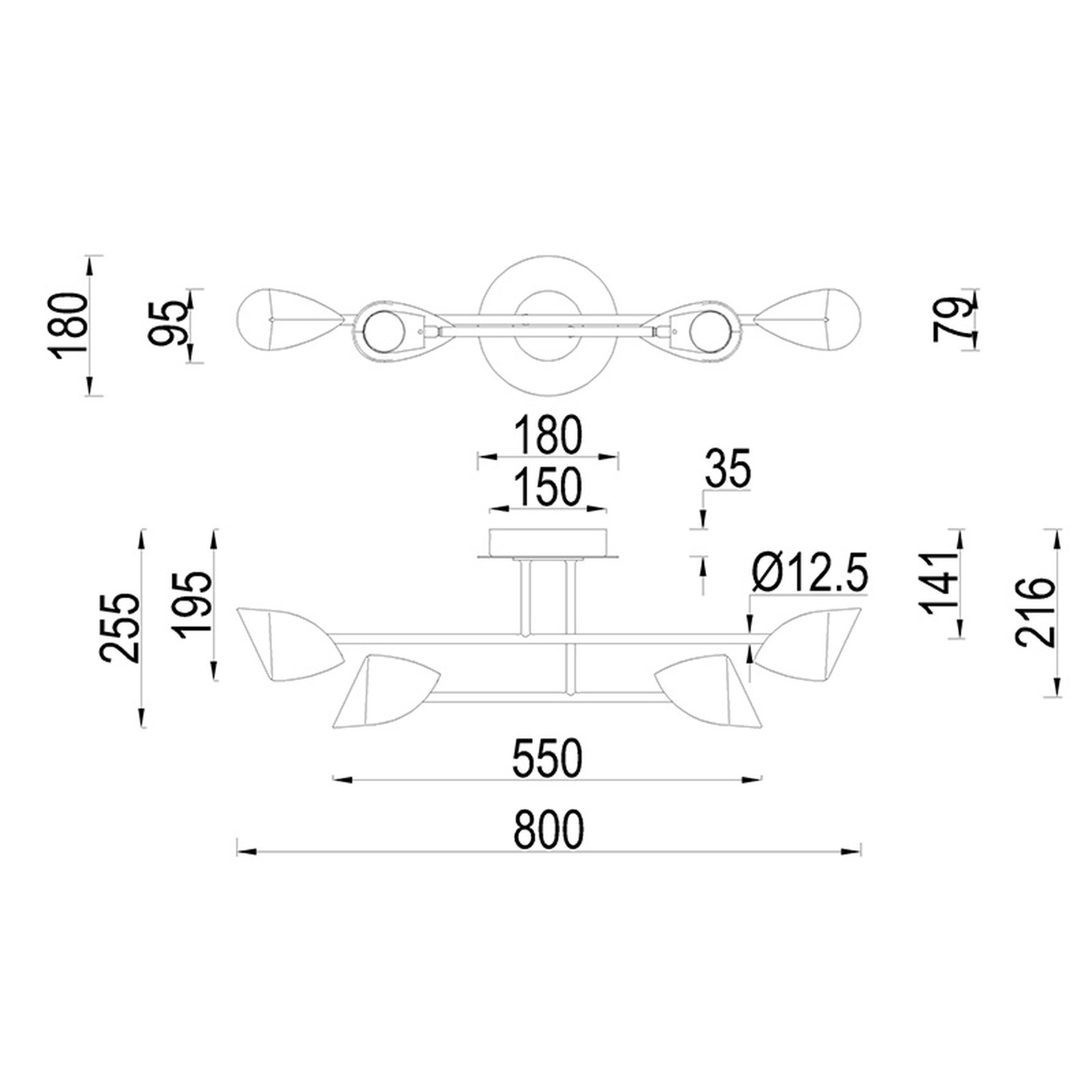 ***OFER/DES*** CAPUCCINA * SEMIPLAFONIERA LED PICCOLO 28W
