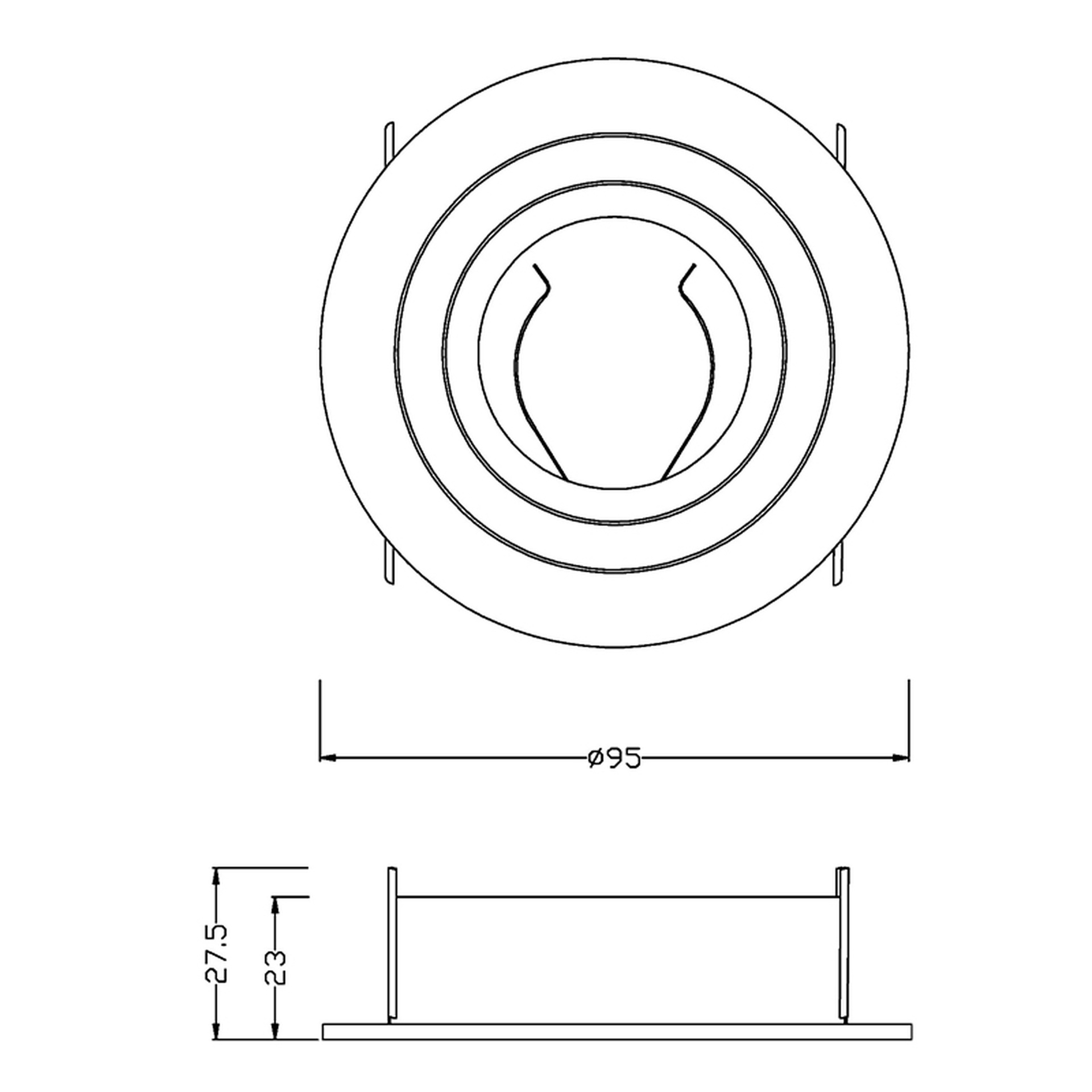 ***OFER/DES*** BASICO GU10 * RECESSED (ROUND)  BLACK
