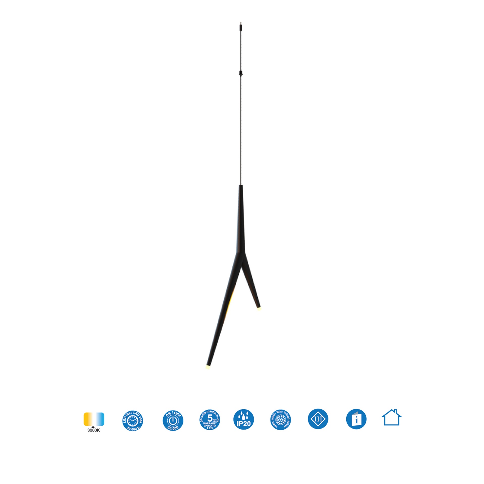 MODULAR LIGHT * PENDANT ARRECIFE ( 2 L ) BLACK