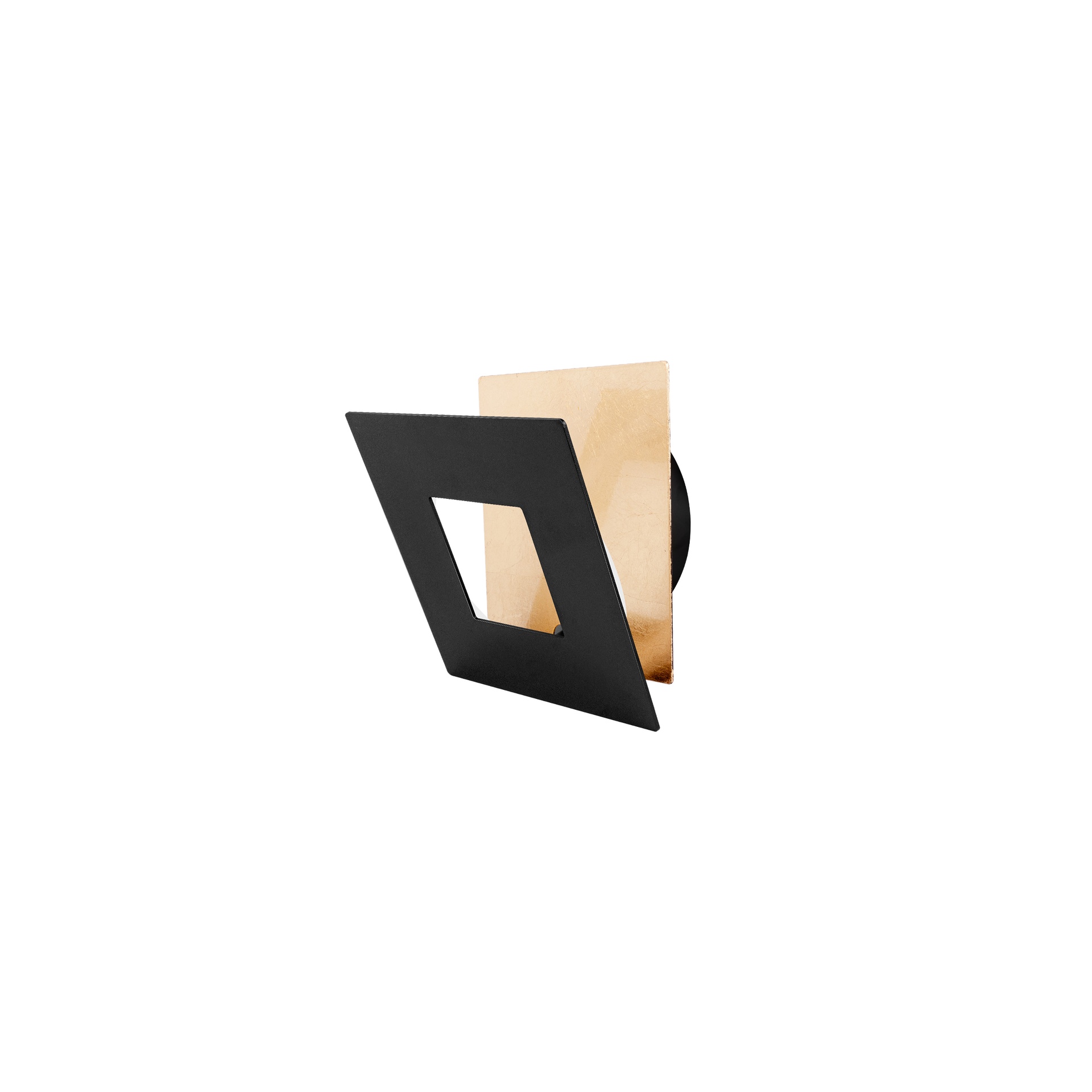 DALIA * APPLIQUE QUADRATO 12W - ORO + NERO