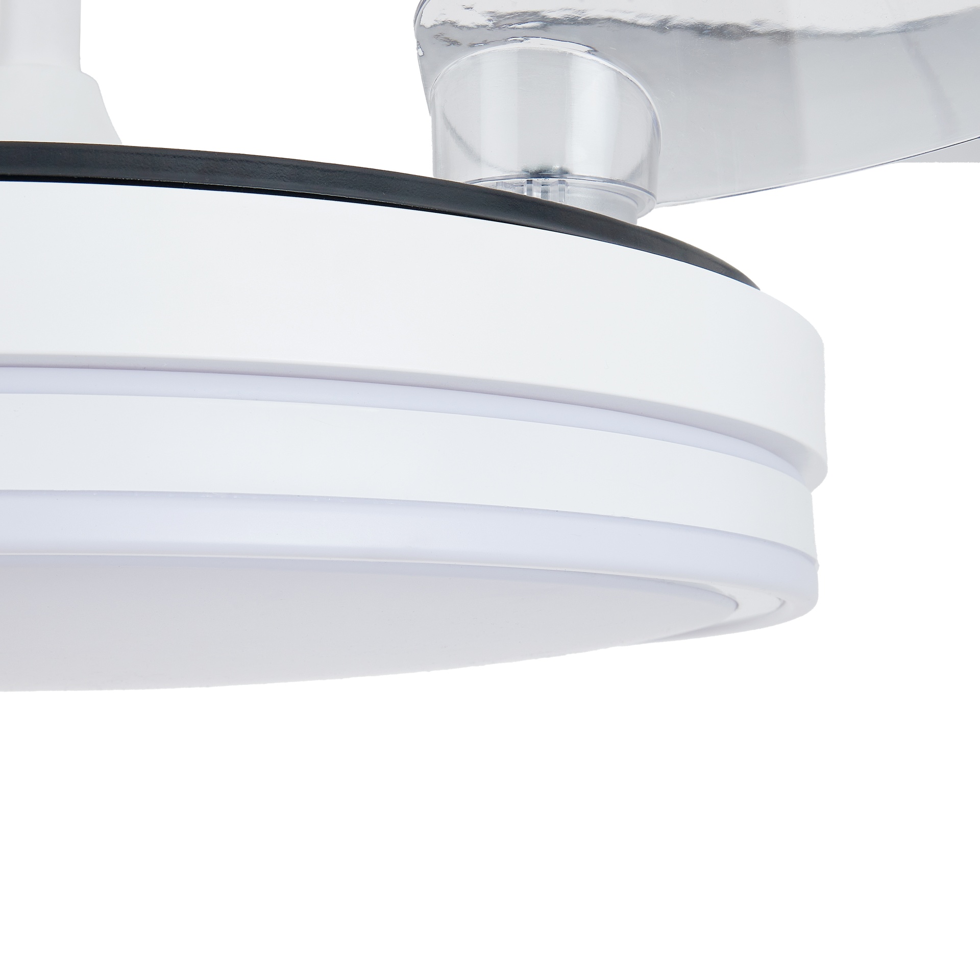 Luna M · Ventilador de aspas desplegables con luz · Blanco