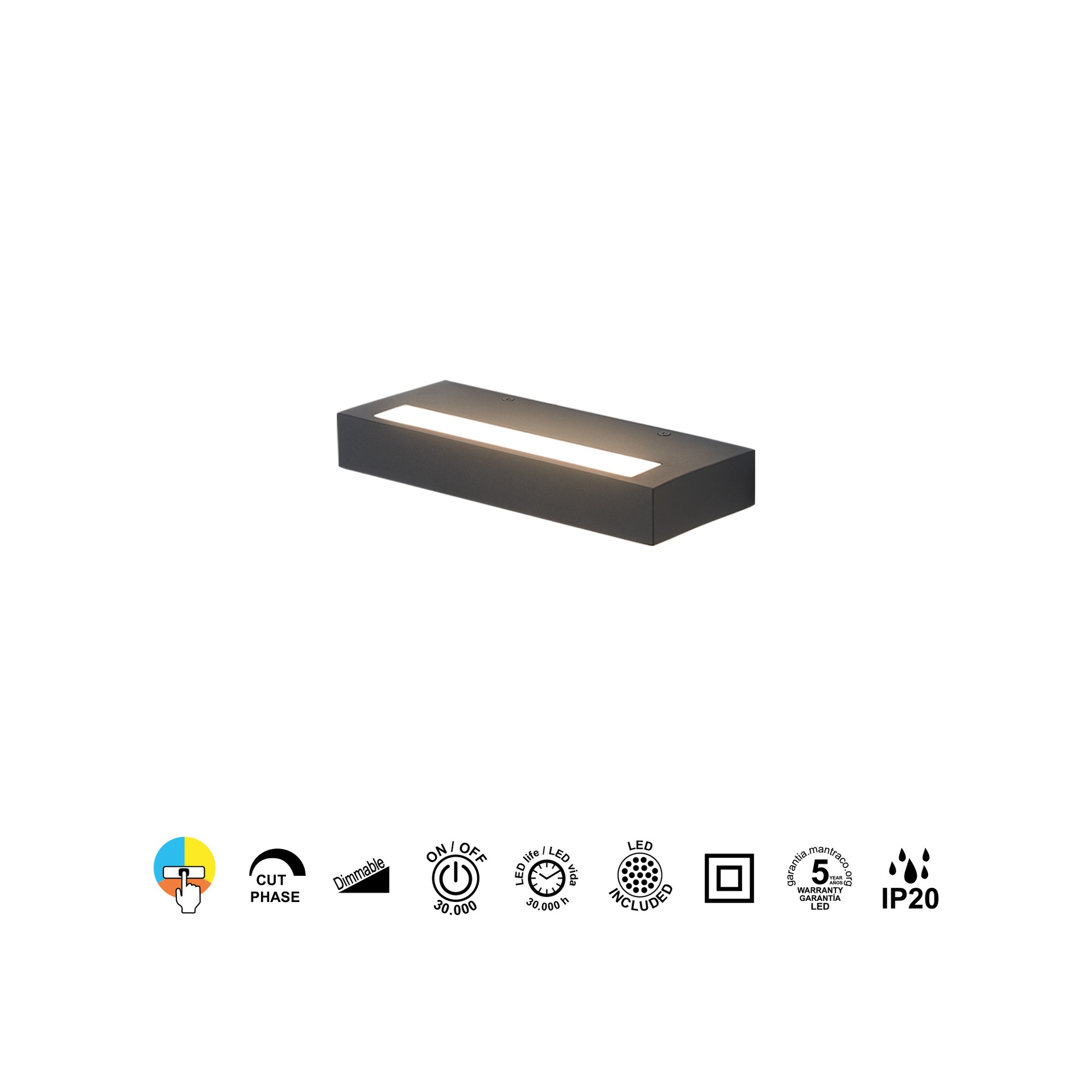 Conil · Luminaires muraux · Noir