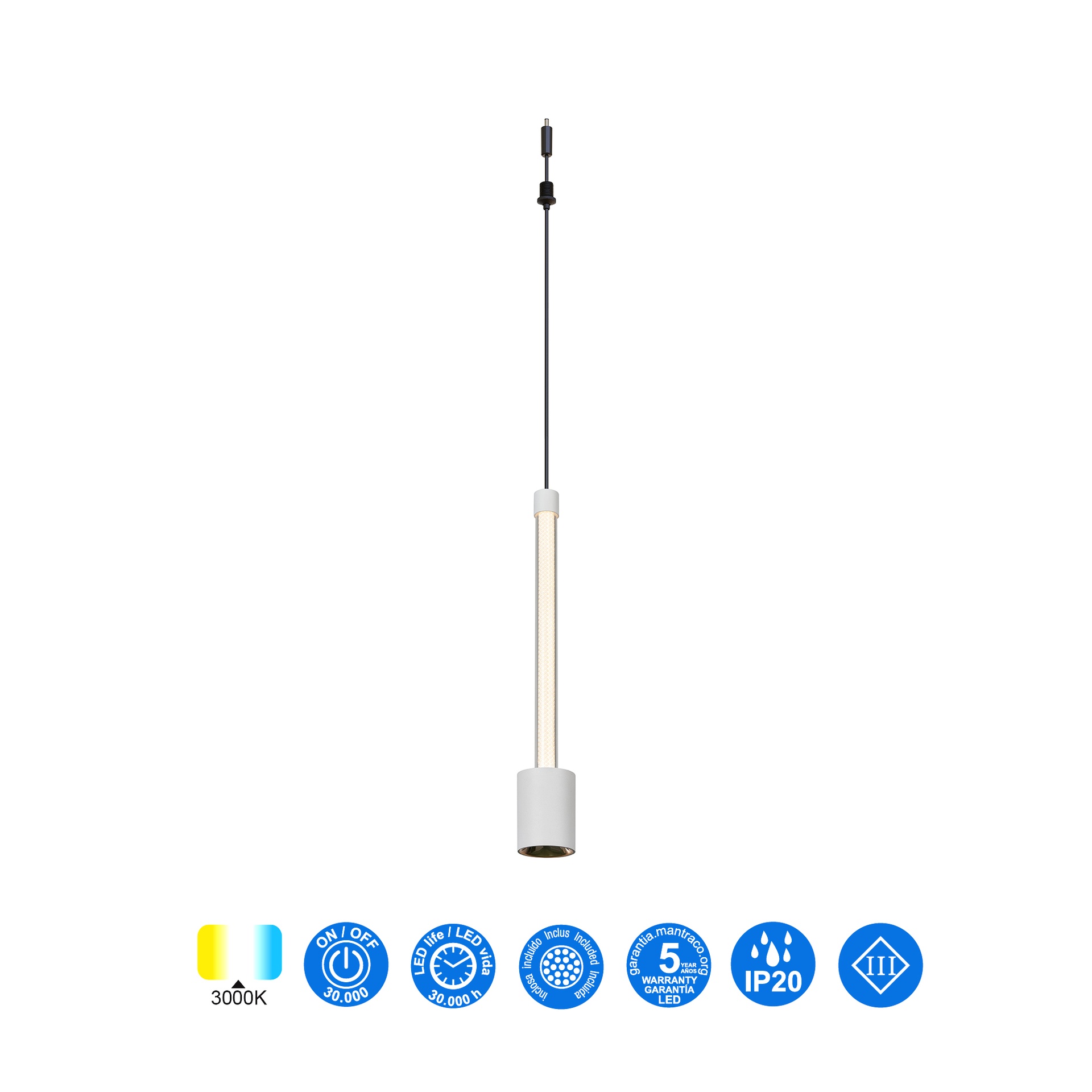 MODULAR LIGHT * LAMPADARIO FUGAZ BIANCO