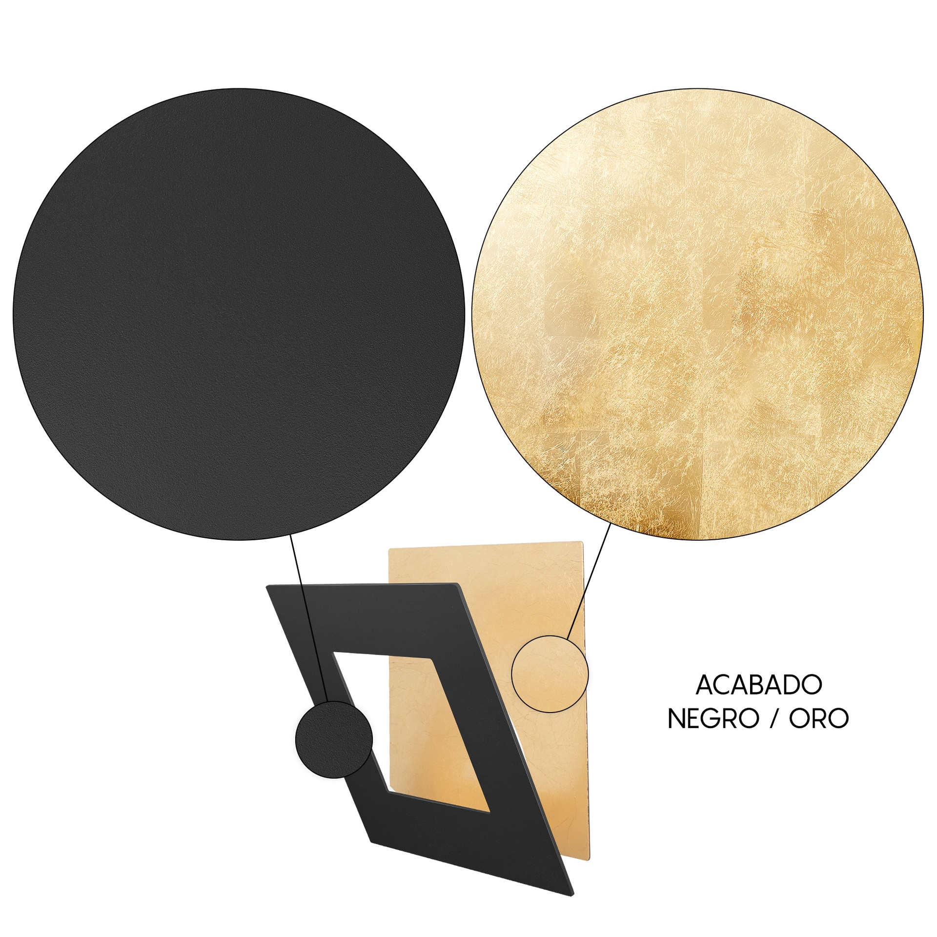 Dalia · Luminarias de pared · Negro / Oro