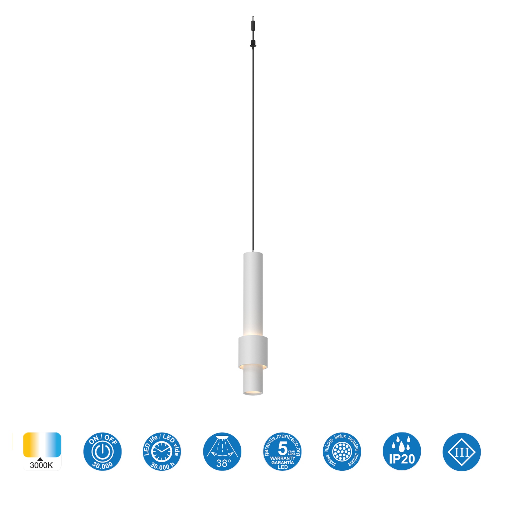 MODULAR LIGHT * PENDANT CLIFTON WHITE