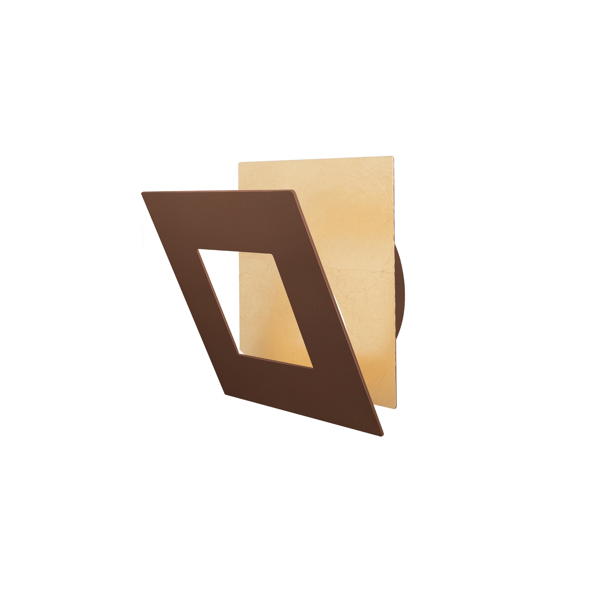 DALIA * SQUARE WALL LAMP 18W - GOLD + CORTEN