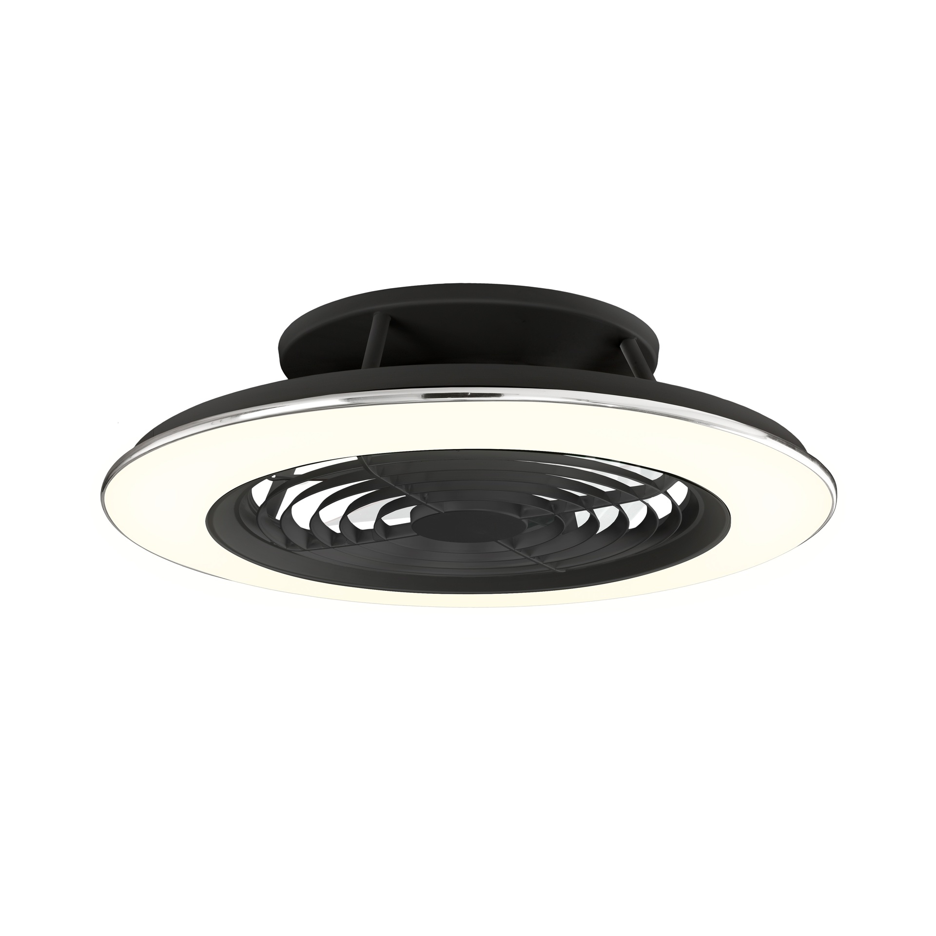 ALISIO XL * VENTILATORE NERO LED CON TELECOMANDO