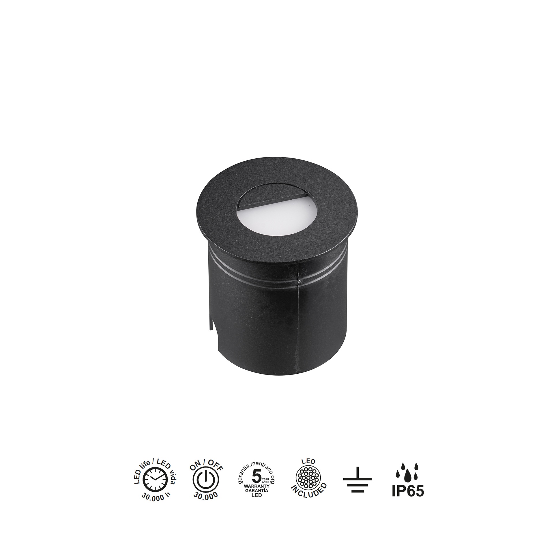ASPEN * SEGNALATORE RottoNDO 3W 3000K NERO