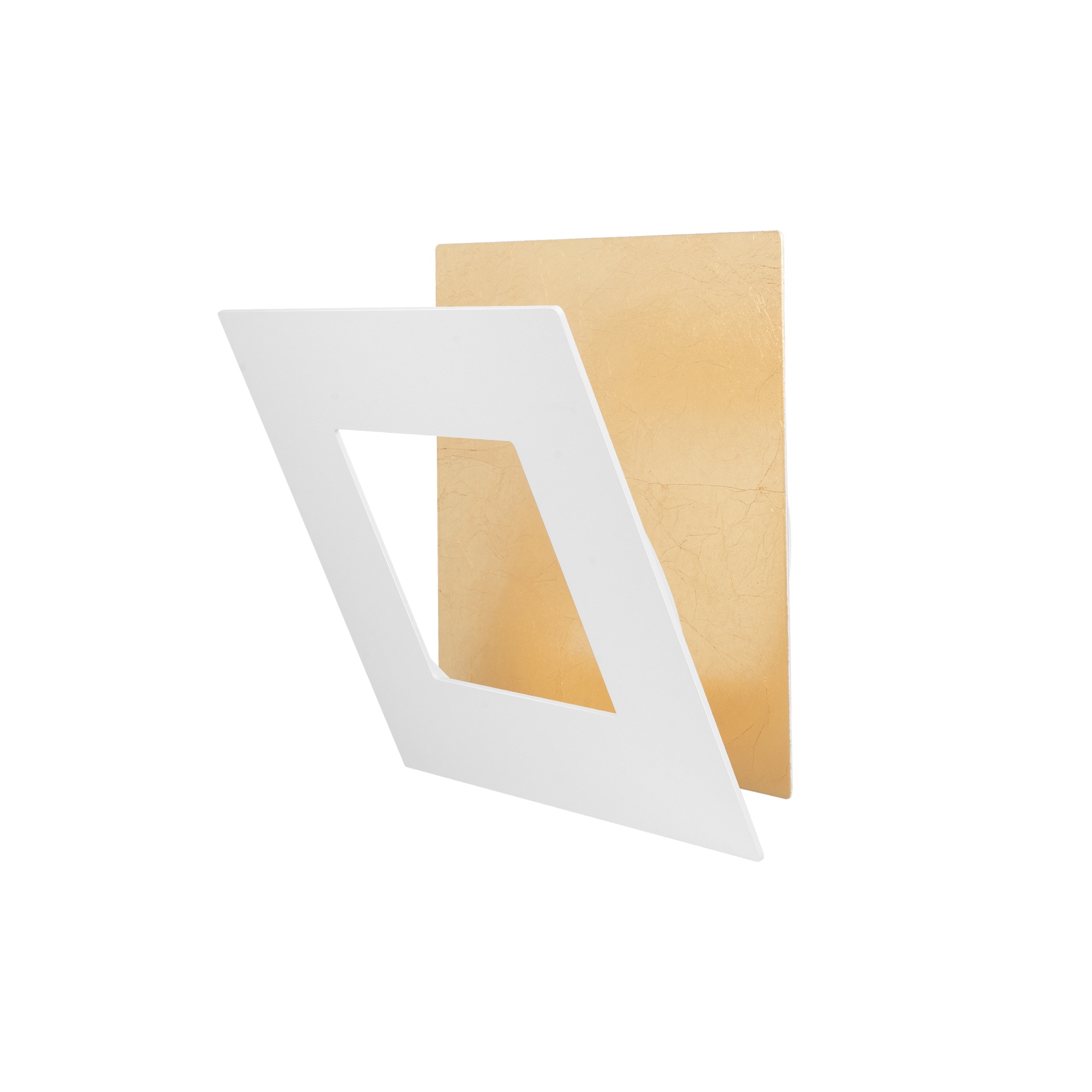 DALIA * SQUARE WALL LAMP 24W - GOLD + WHITE
