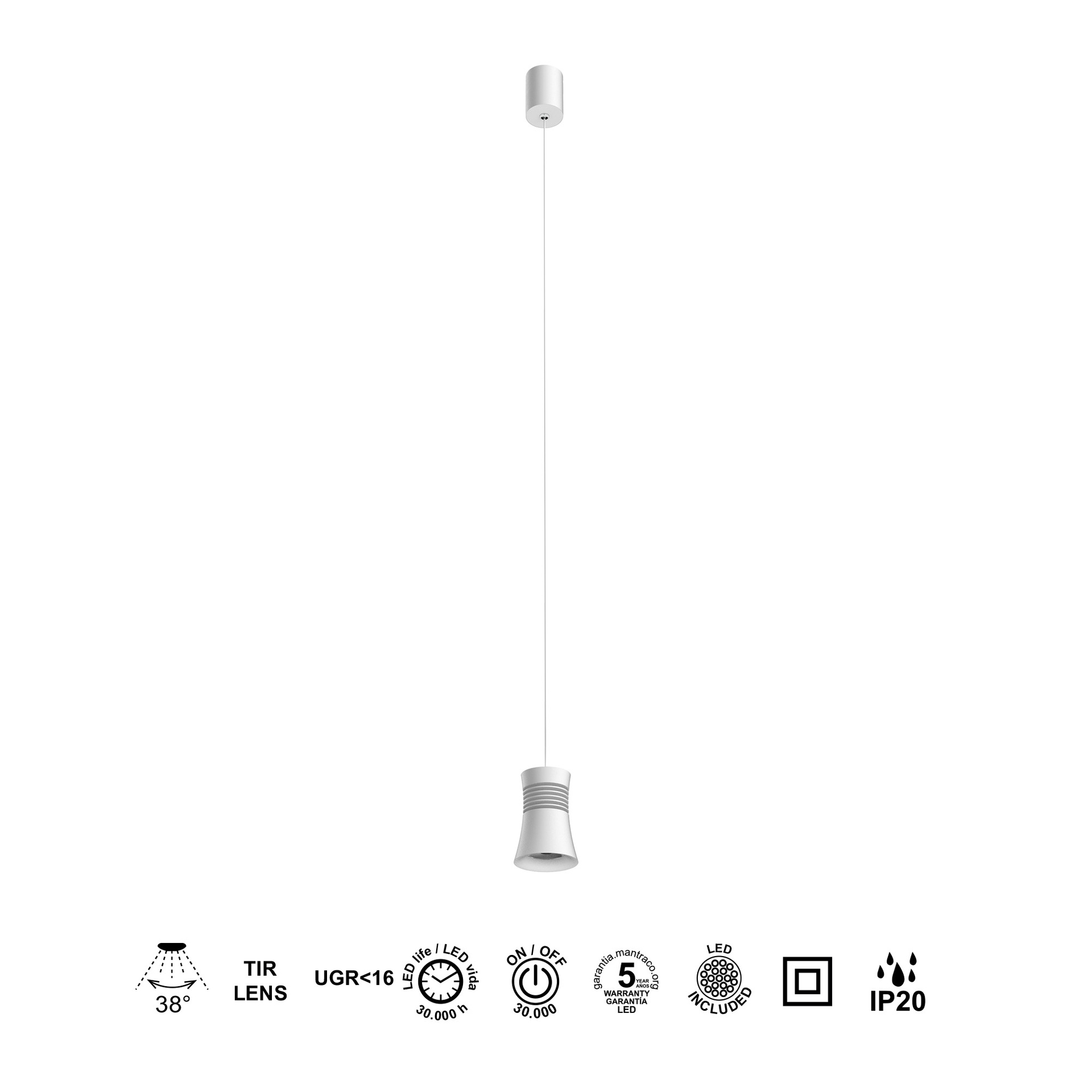 ***OFER/DES*** PAGODA * SOSPESO LED 12.5W 3000K BIANCO