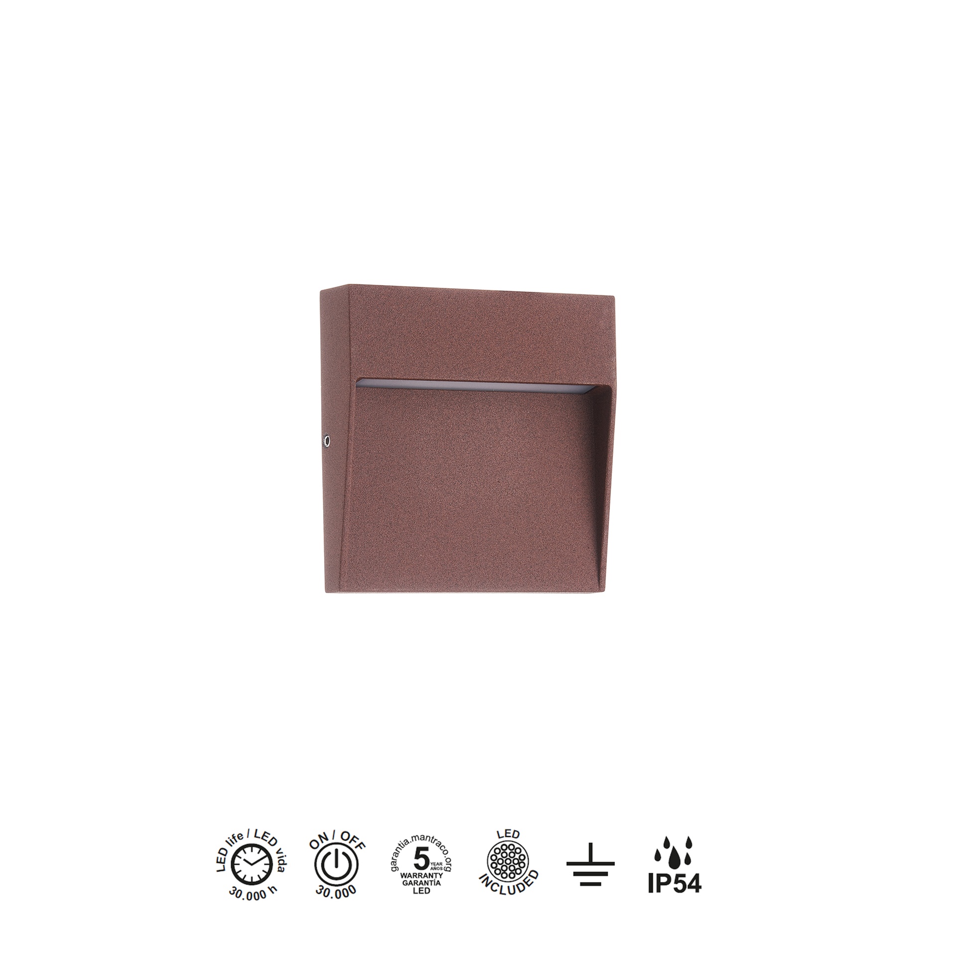 BAKER * STEP LIGHT  (SQUARE)  3W 3000K CORTEN