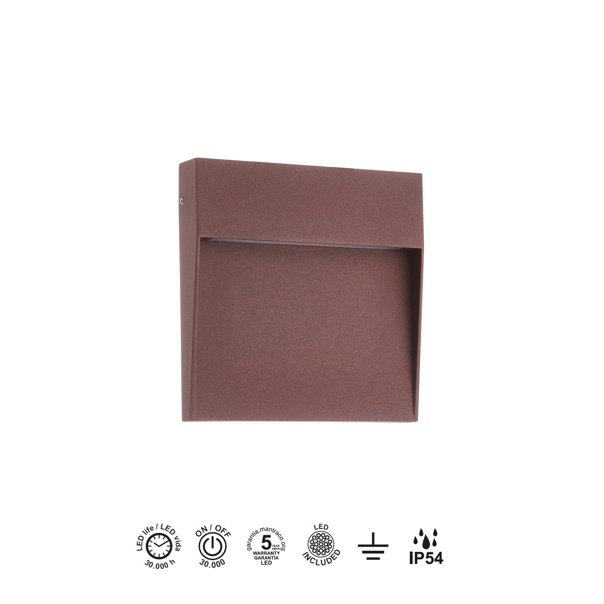 BAKER * STEP LIGHT  (SQUARE)  6W 3000K CORTEN