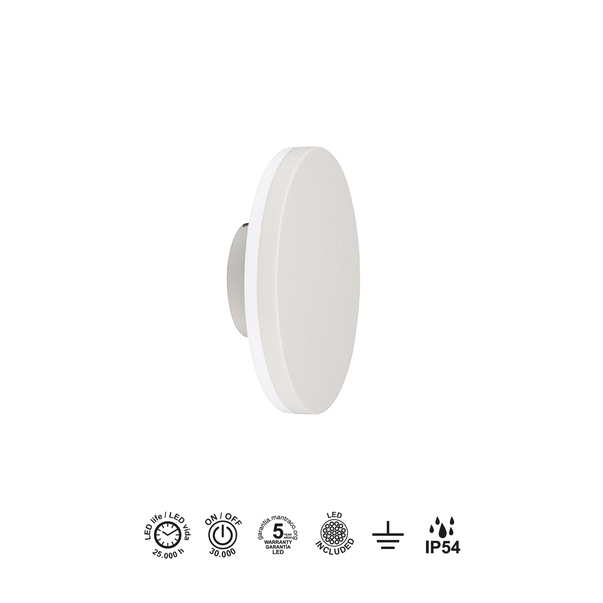 Bora · Luminarias de pared · Blanco