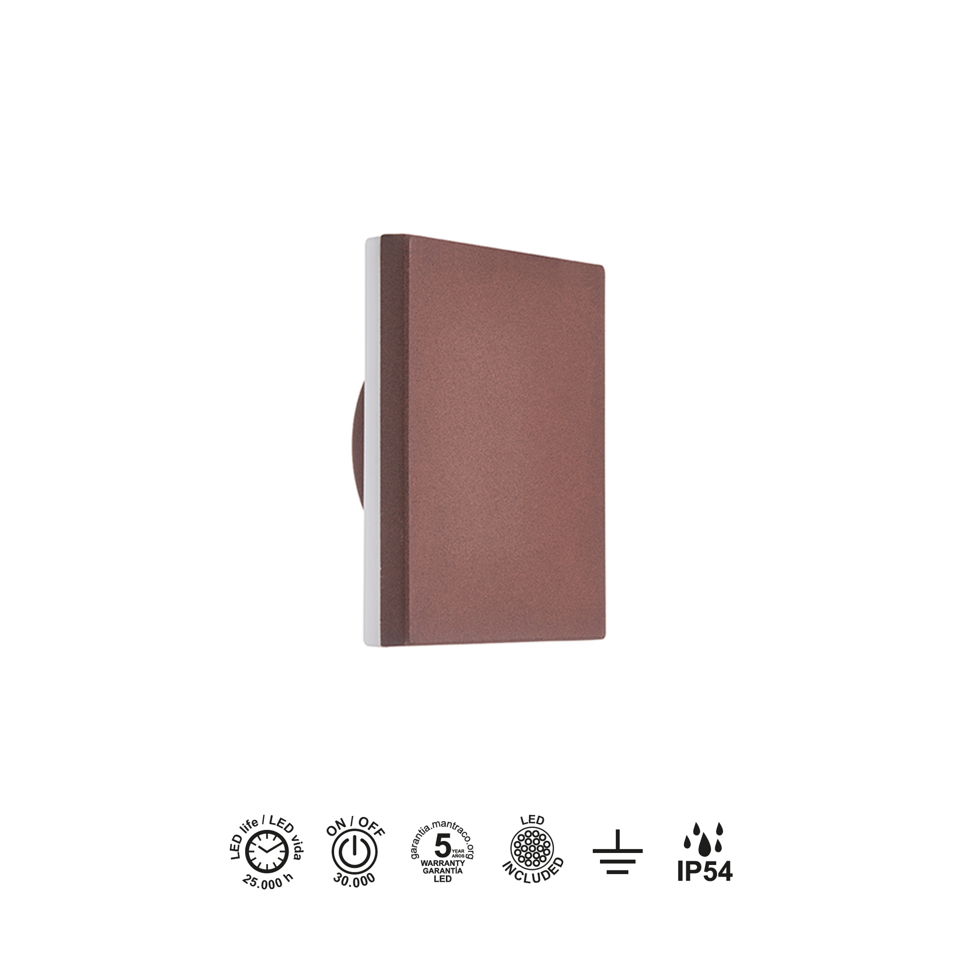 Bora · Luminarias de pared · Corten