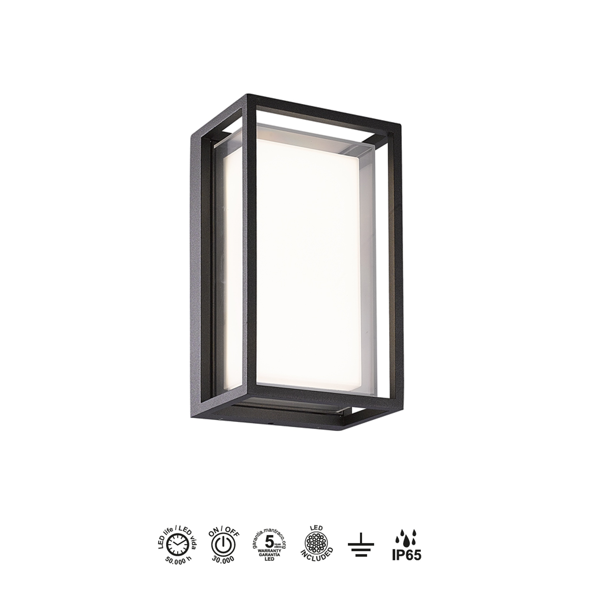 Chamonix · Luminarias de pared · Gris Oscuro