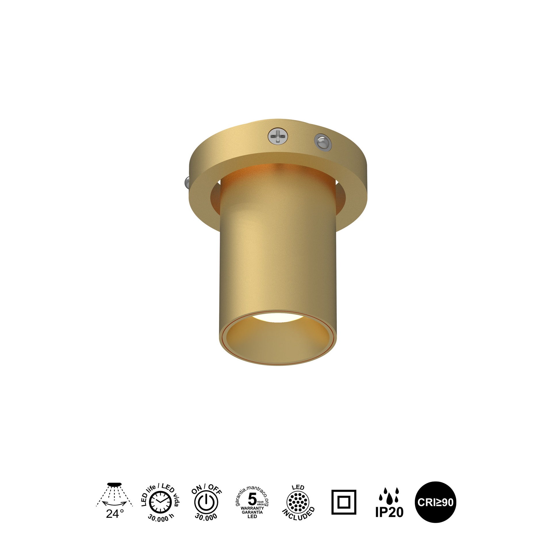 Trimasi · Luminaires encastrés · Or