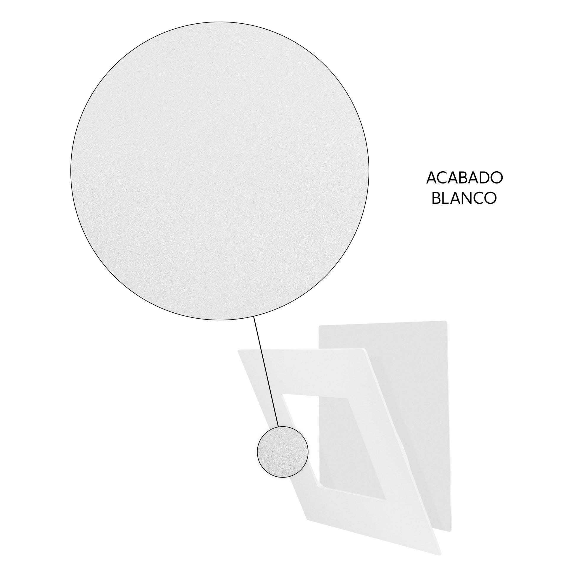 DALIA * APPLIQUE QUADRATO 40W - BIANCO + BIANCO