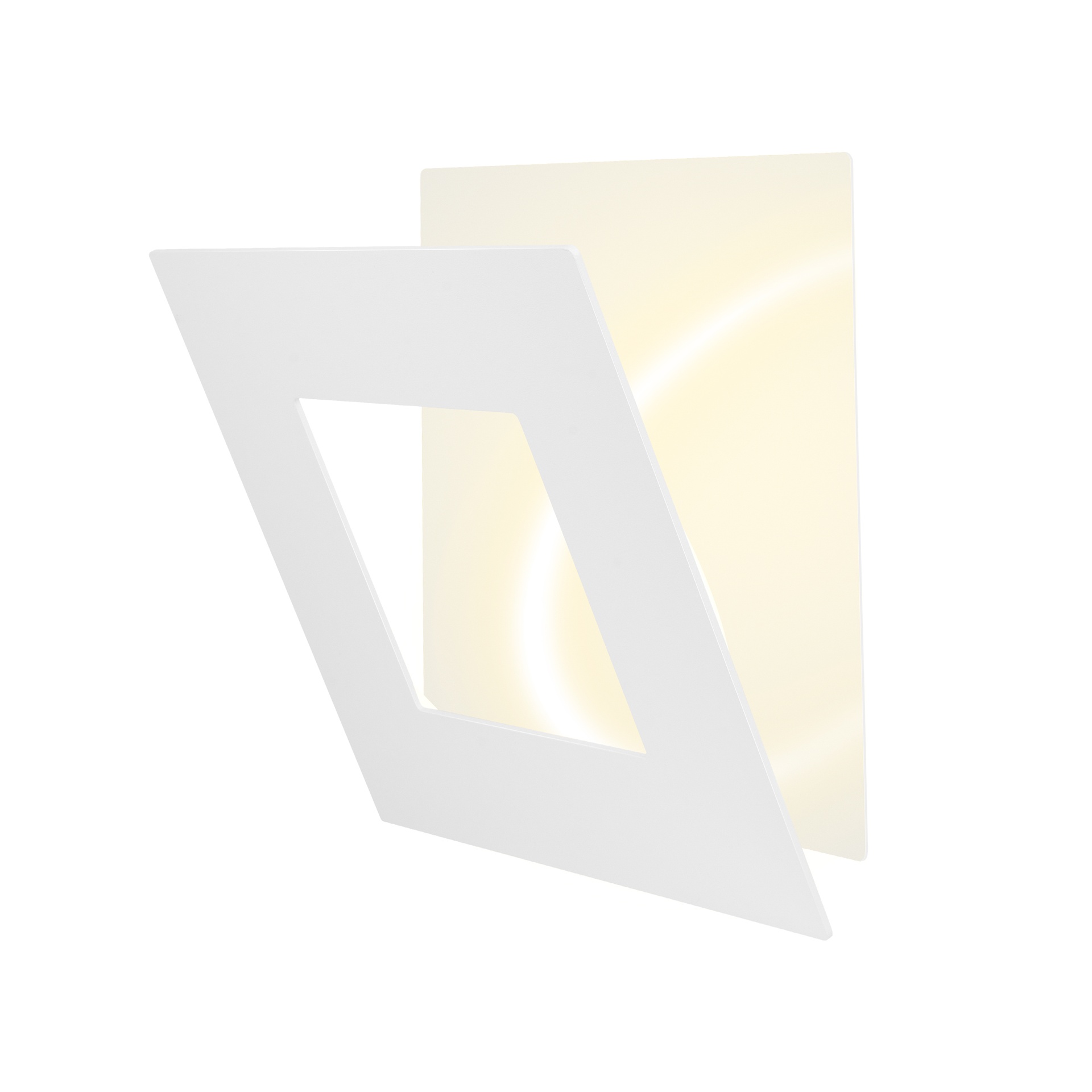 DALIA * APPLIQUE QUADRATO 40W - BIANCO + BIANCO