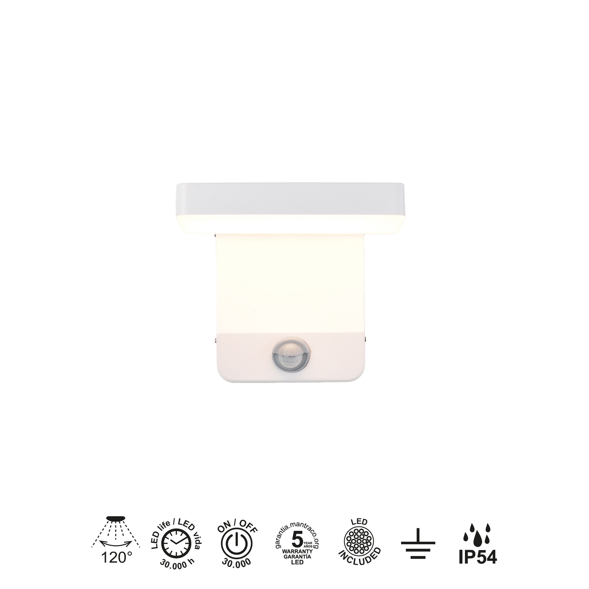 ***OFER/DES*** COOPER * APPLIQUE LED C/SENSORE 20W 3000K BIANCO