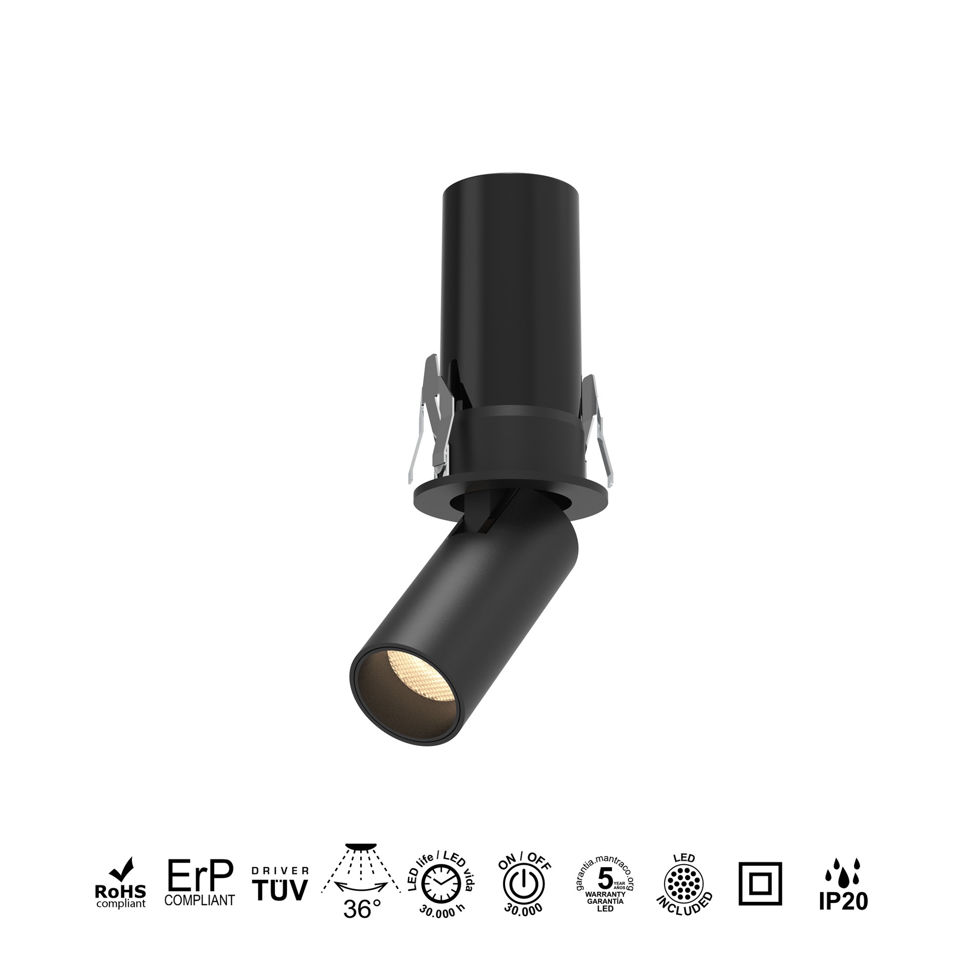 Garda Mini · Faretti da incasso · Nero