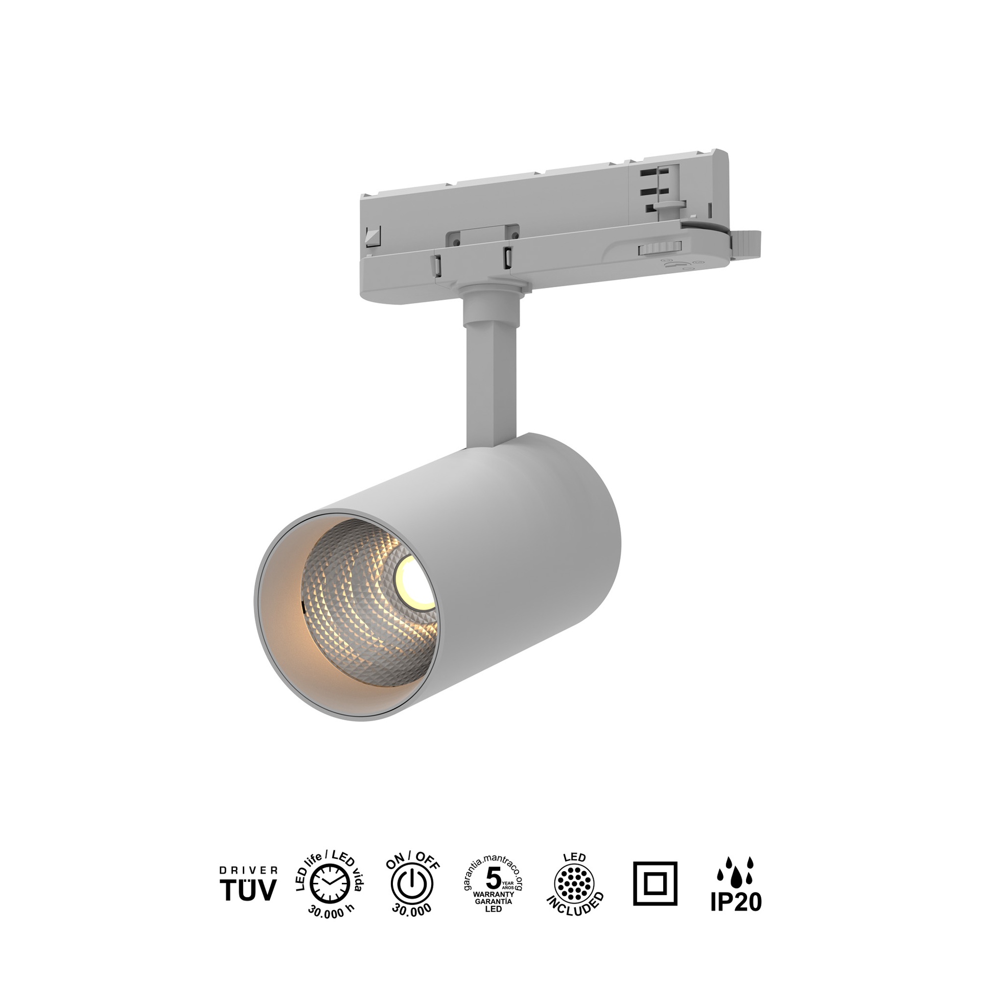 FIJI * FARETTO BINARIO 30W 3000K BIANCO