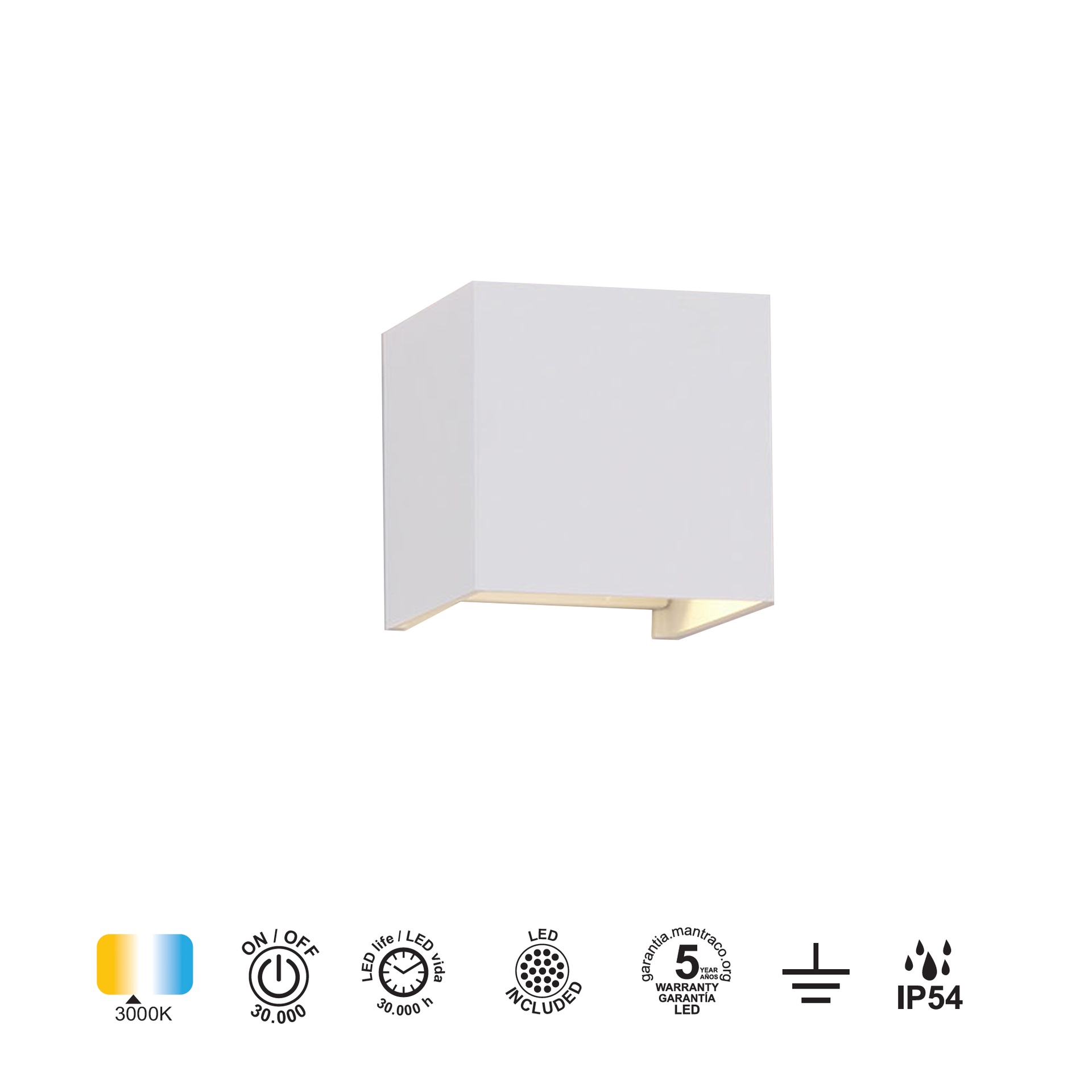 Davos · Luminarias de pared · Arena Blanco