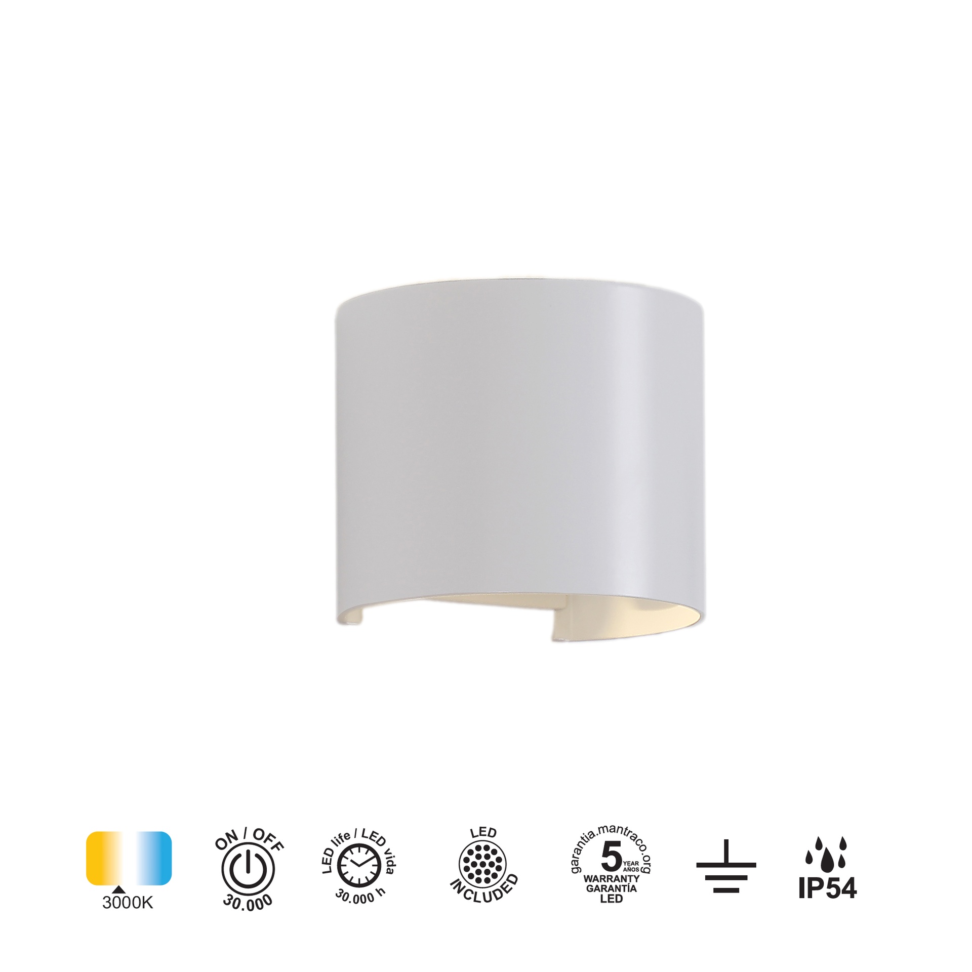 Davos · Luminarias de pared · Arena Blanco