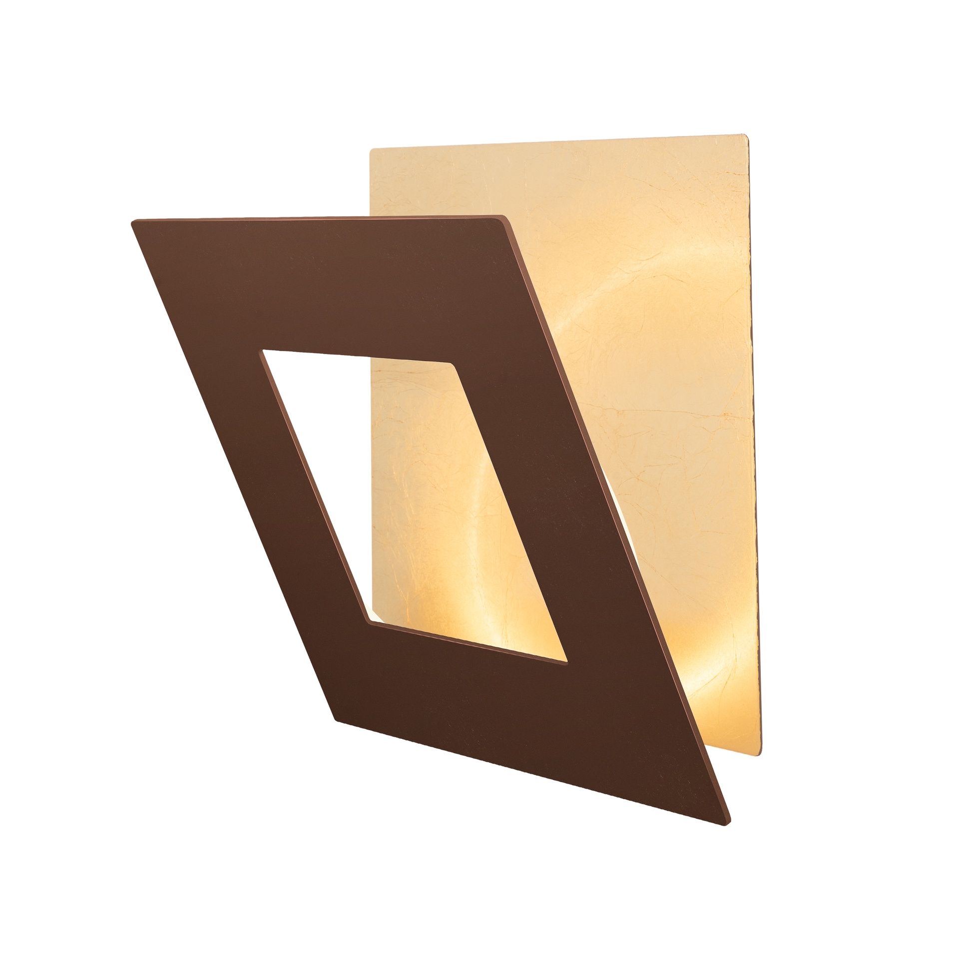 DALIA * APPLIQUE QUADRATO 40W - ORO + CORTEN