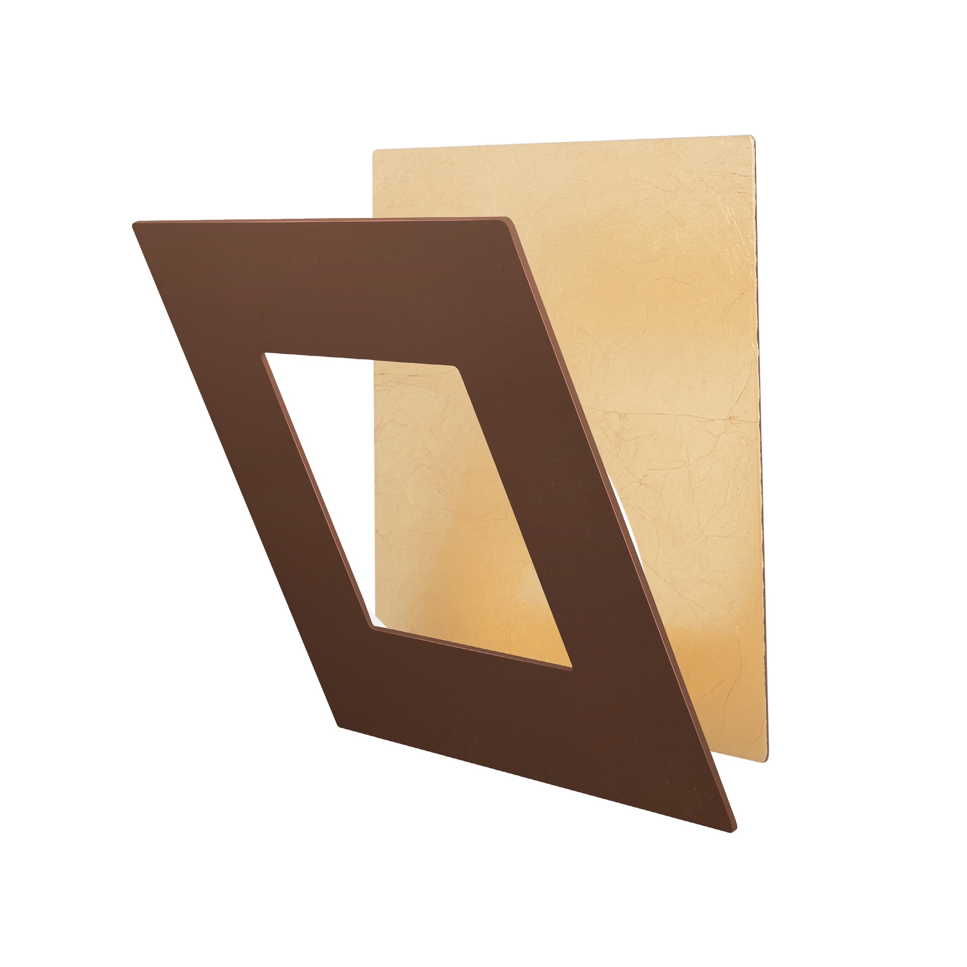 DALIA * APPLIQUE QUADRATO 40W - ORO + CORTEN