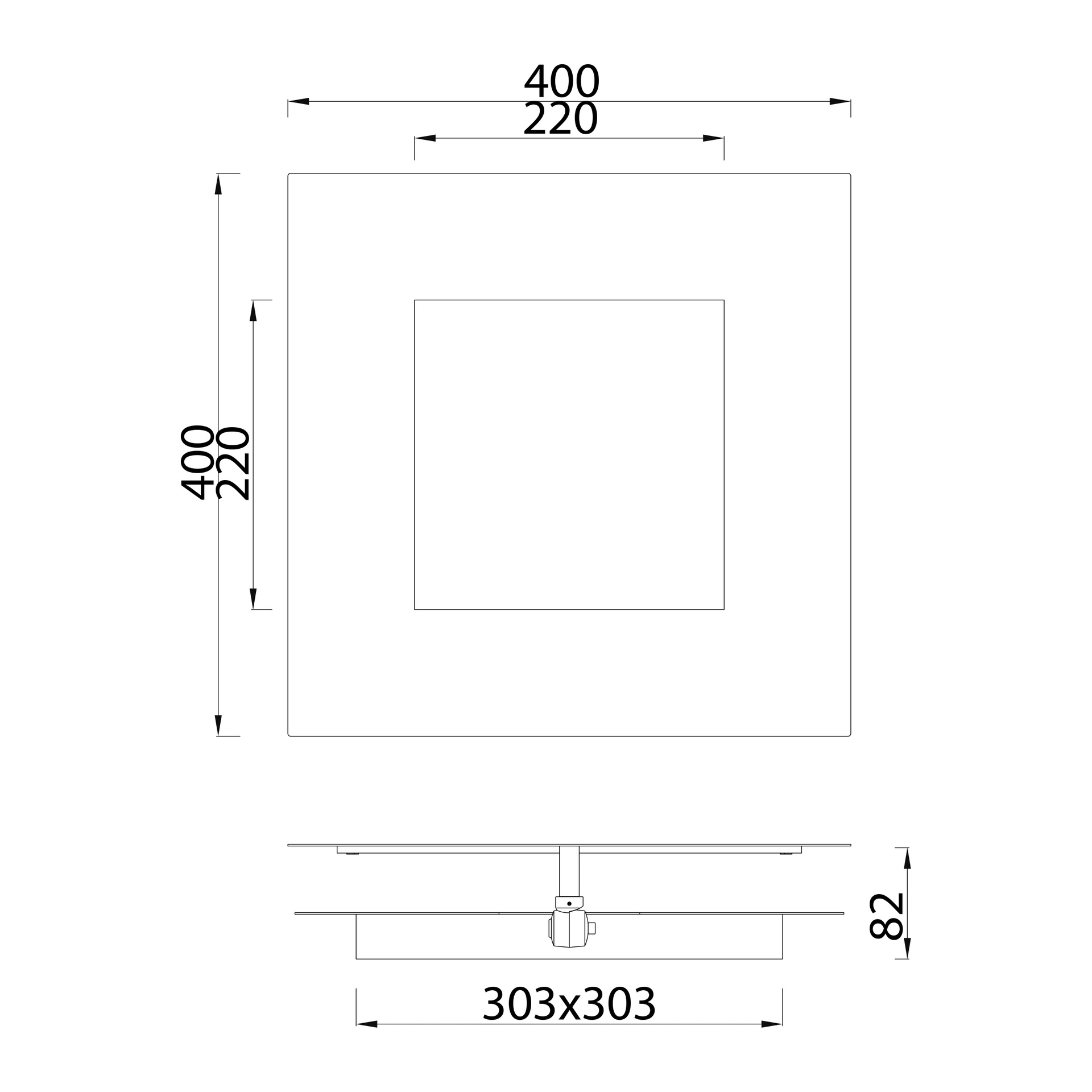 DALIA * APPLIQUE QUADRATO 40W - ORO + CORTEN