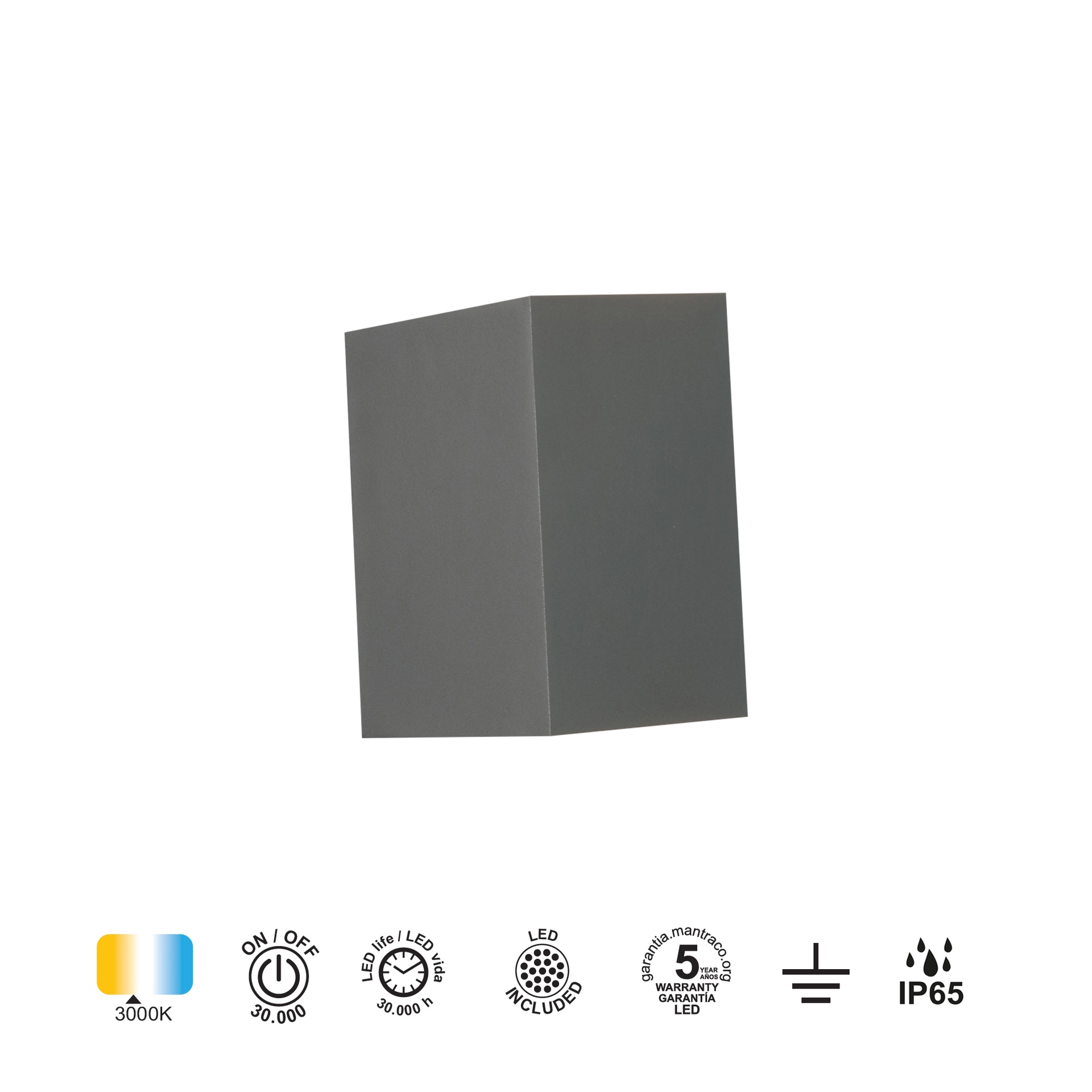 Davos · Luminarias de pared · Gris Oscuro