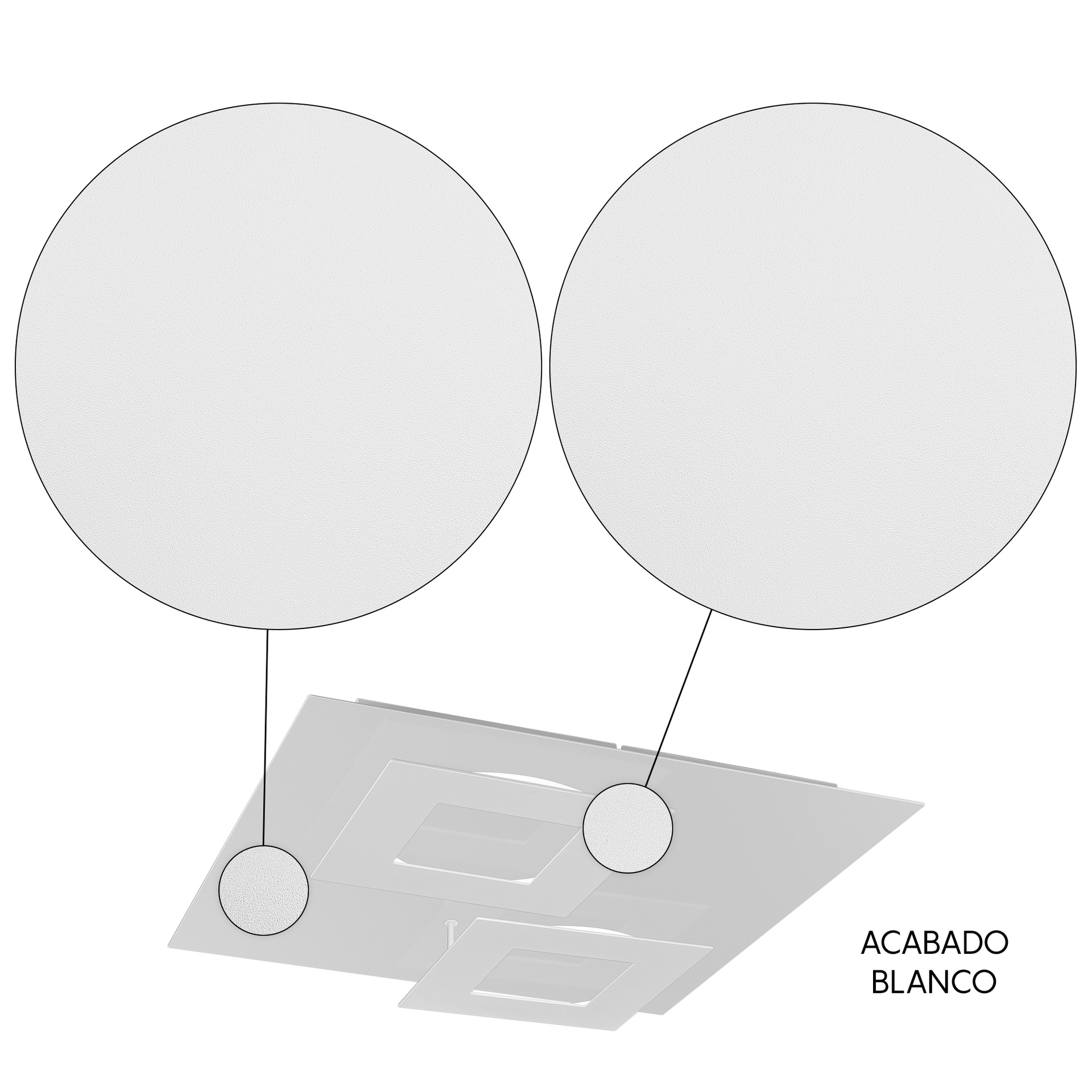 DALIA * SQUARE CEILING 24W+24W - WHITE + WHITE