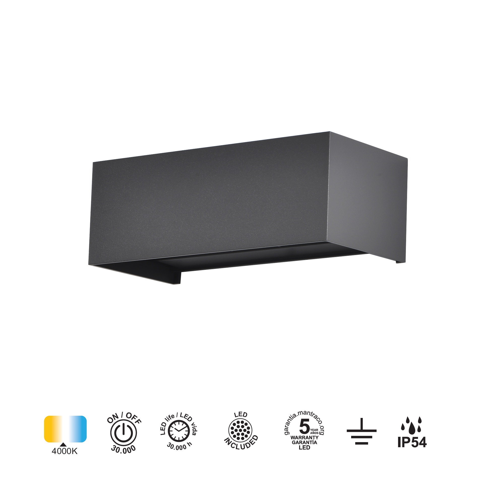 Davos · Apliques · Gris foncé
