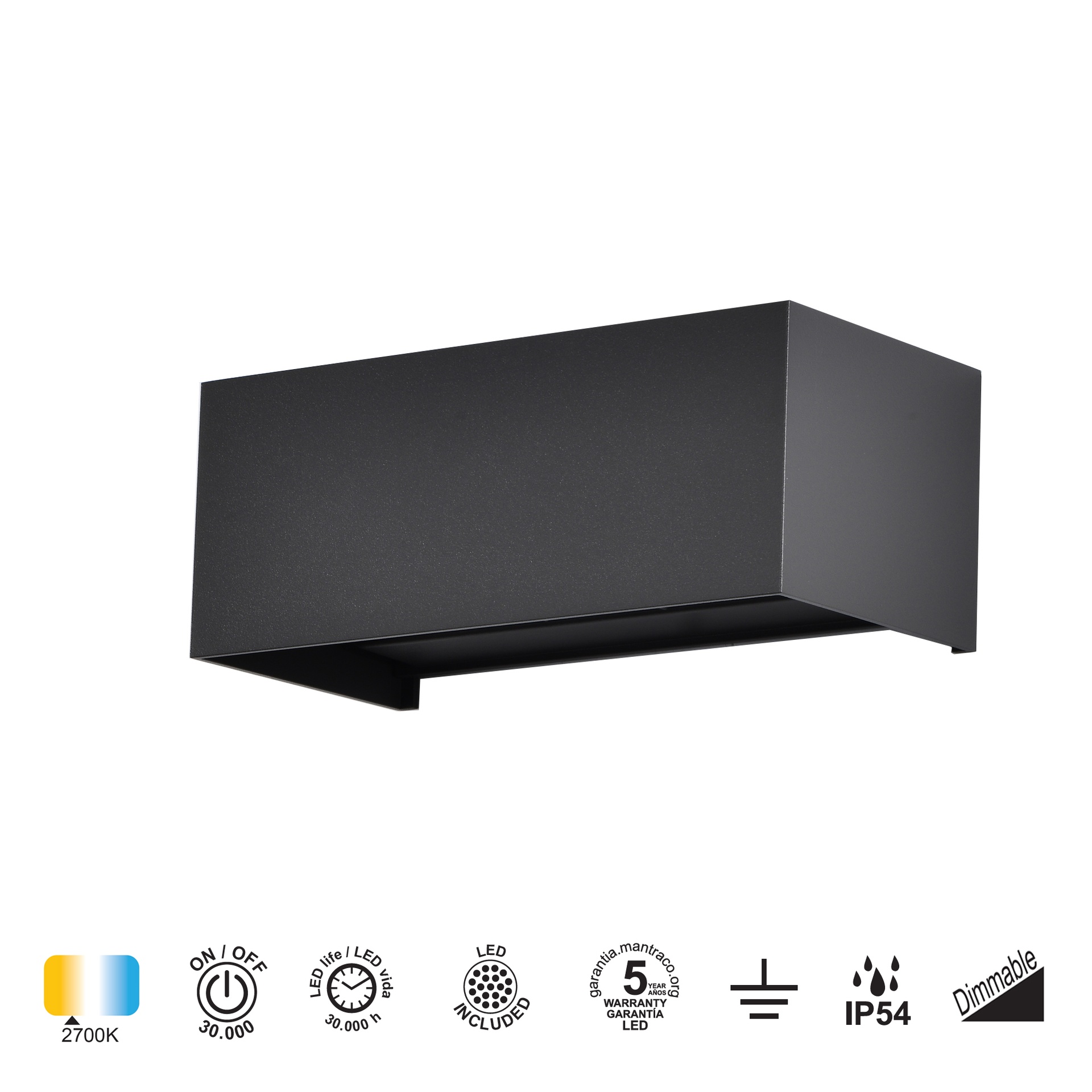 Davos · Luminarias de pared · Black