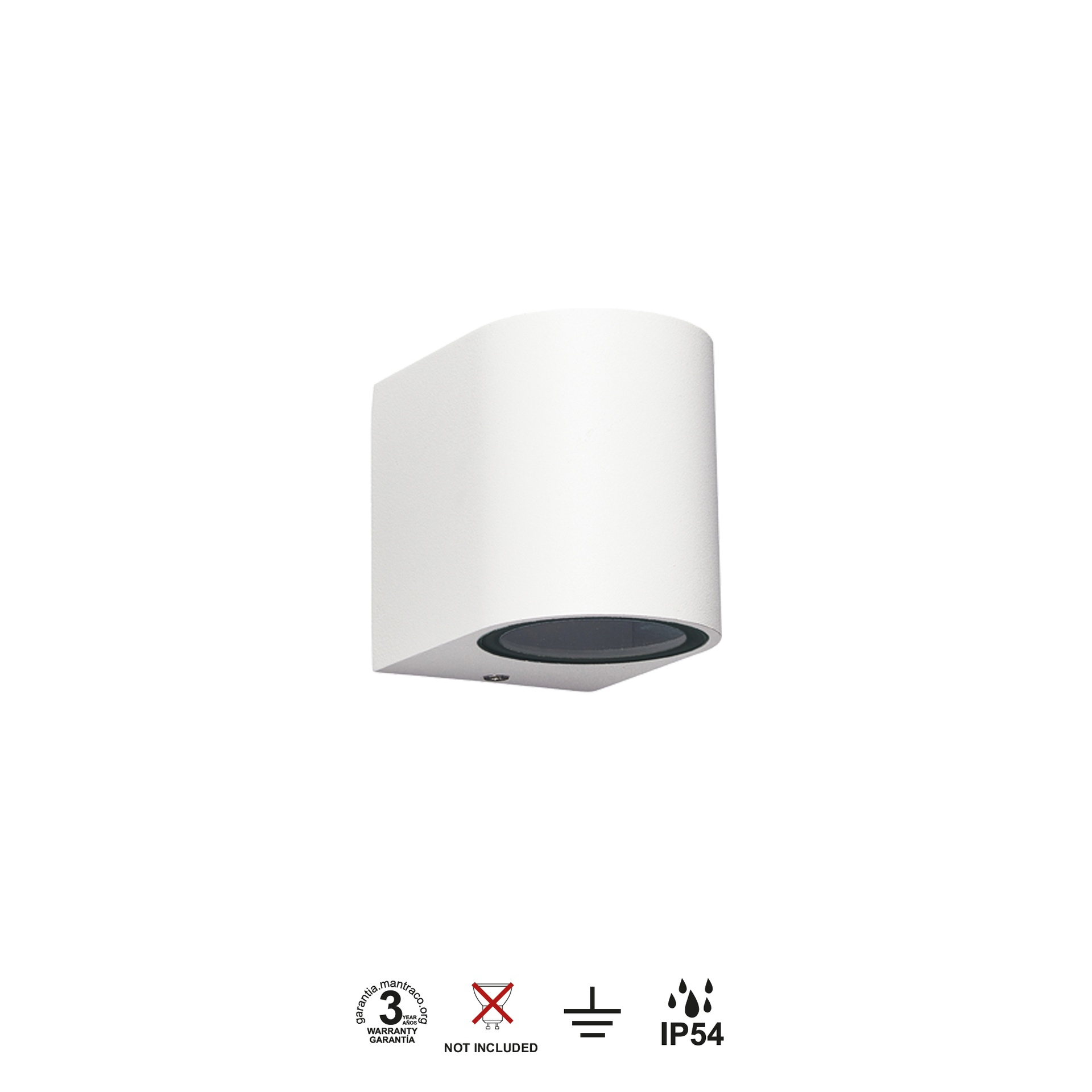 KANDANCHU * APPLIQUE ESTERNO 1L*GU10 BIANCO