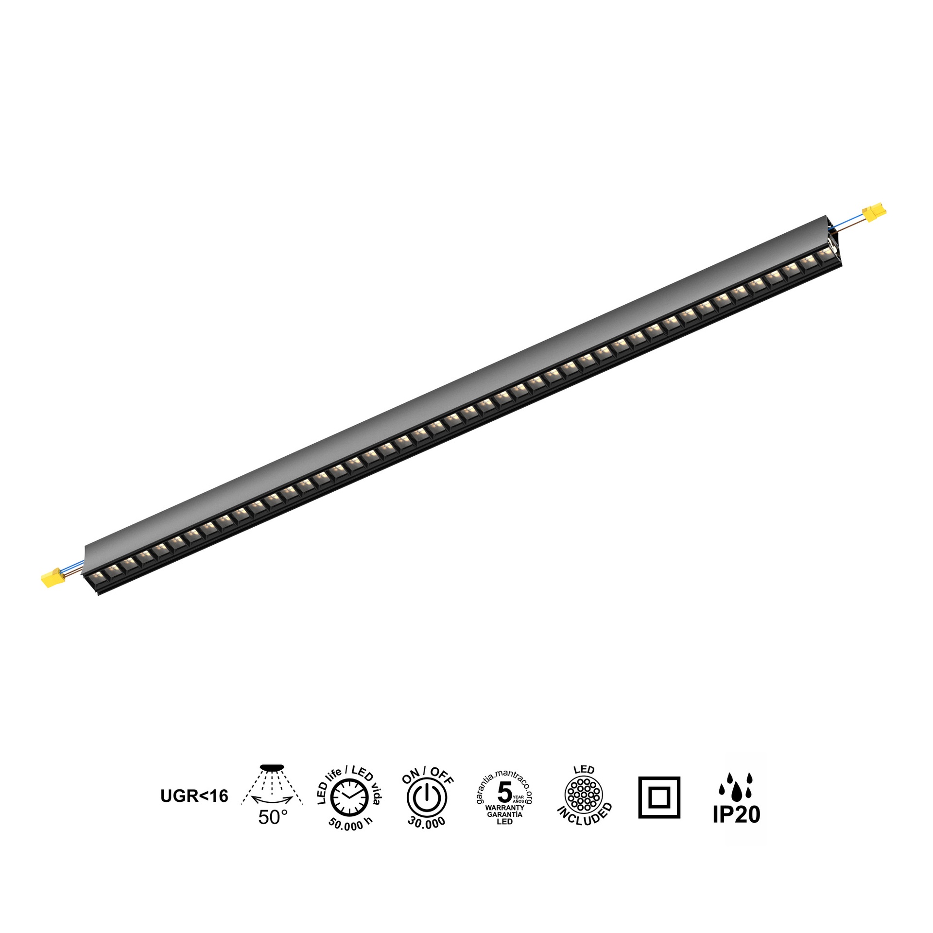 HANOK * MODULE LINEL LED 38W 3000K 45º BLACK
