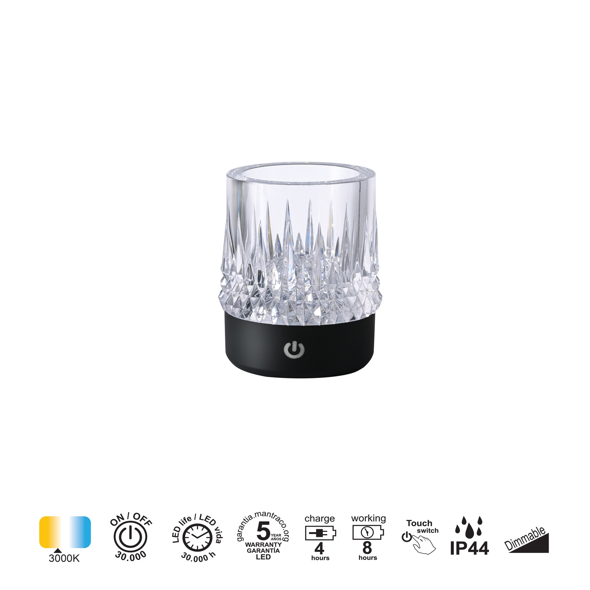 LAX * TABLE LAMP 1W  3000K BLACK MATE