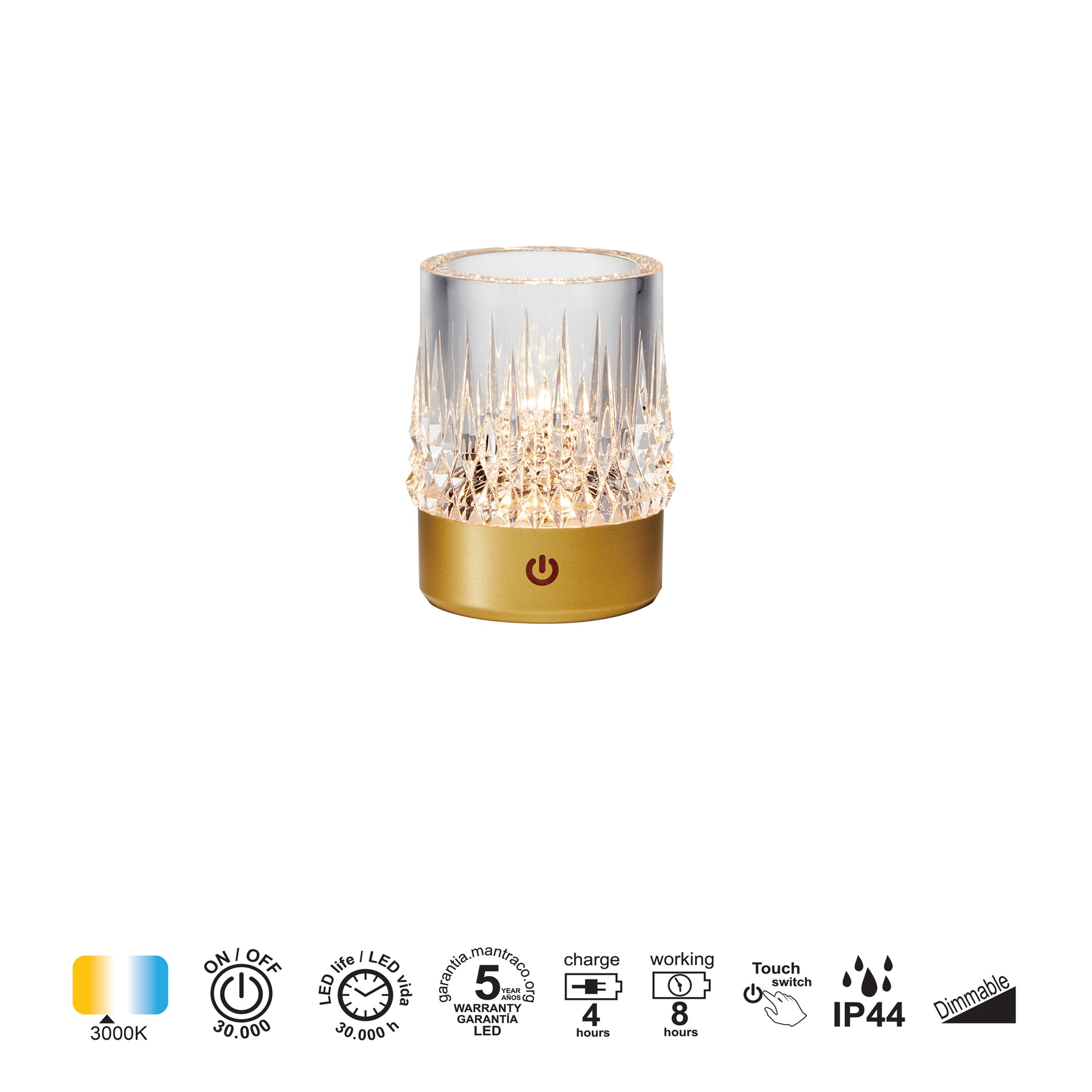 LAX * DA TAVOLO 1W  3000K ORO
