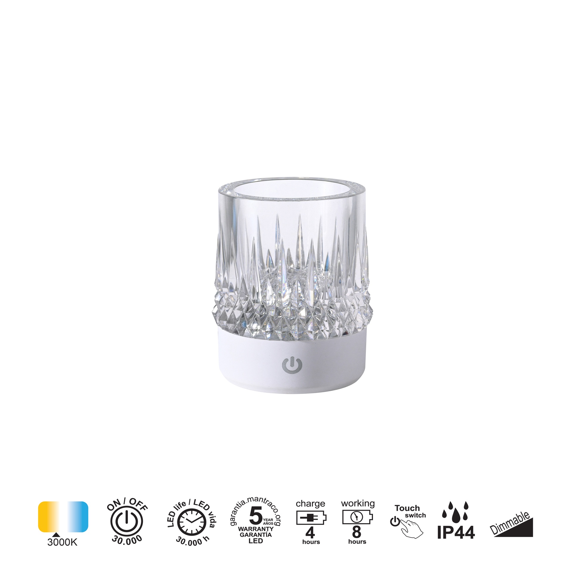 LAX * DA TAVOLO 1W  3000K BIANCO OPACO