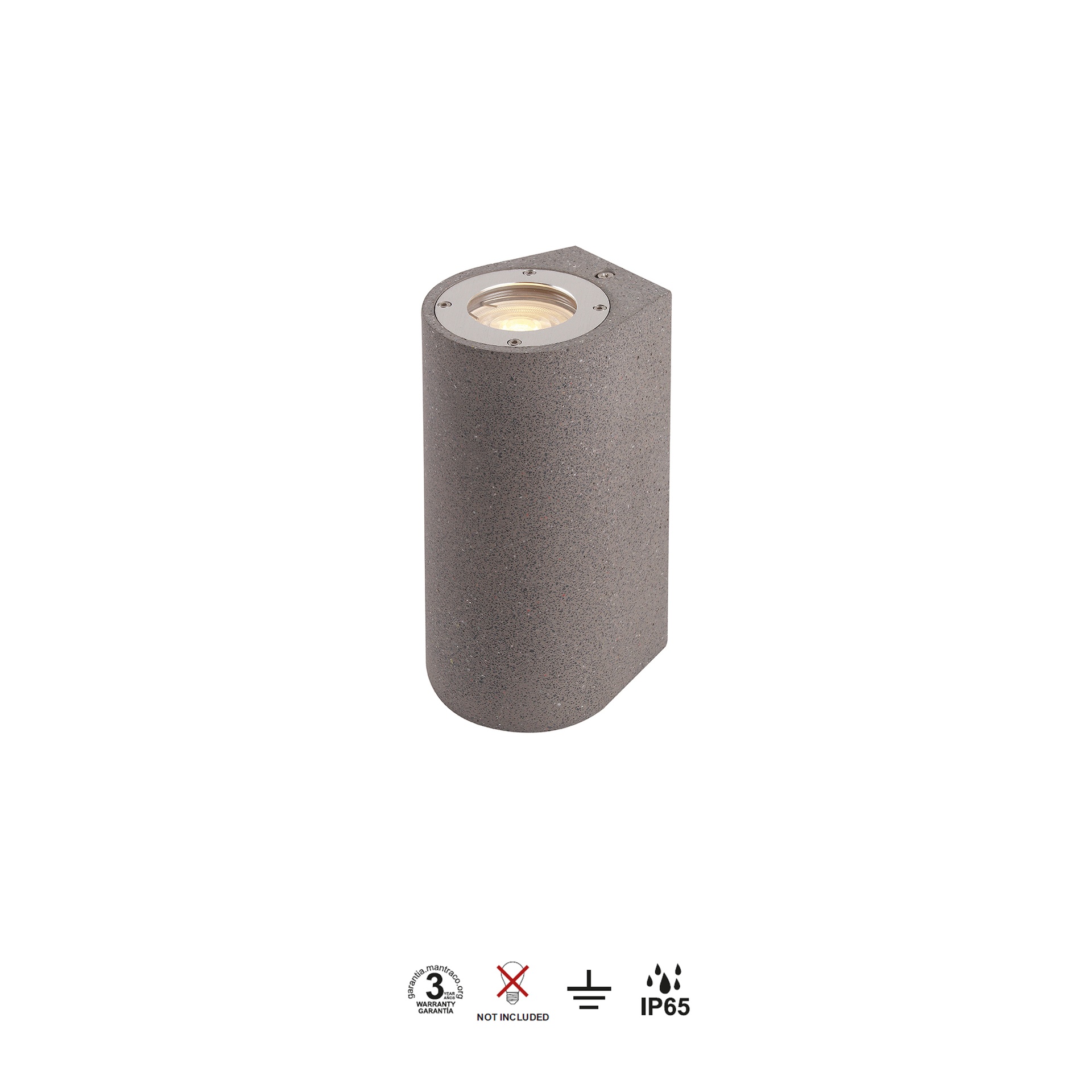 LEVI * EXTERIOR WALL LAMP R DARK GREY IP65 2L*GU10