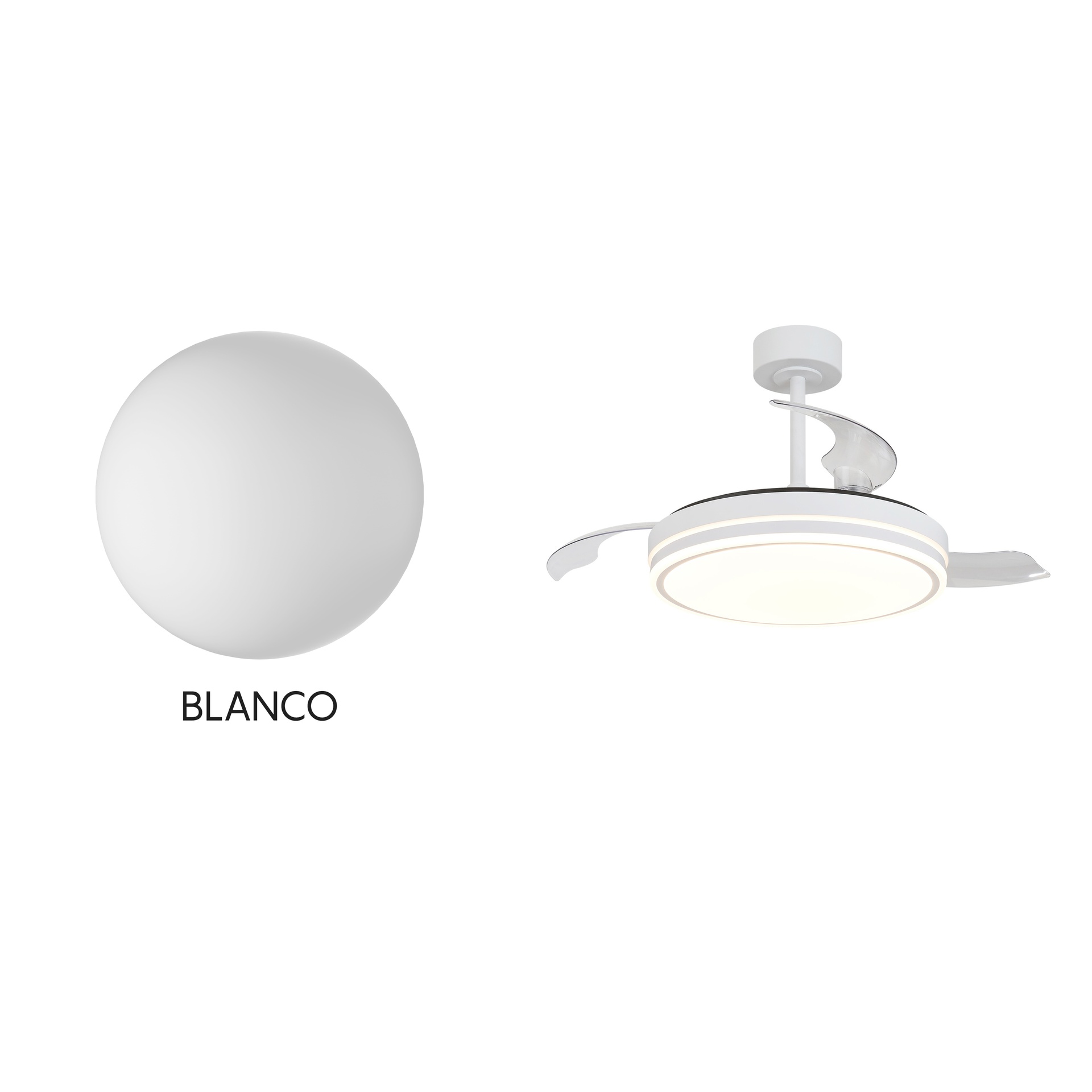 LUNA  S * FAN SMALL LED - WHITE