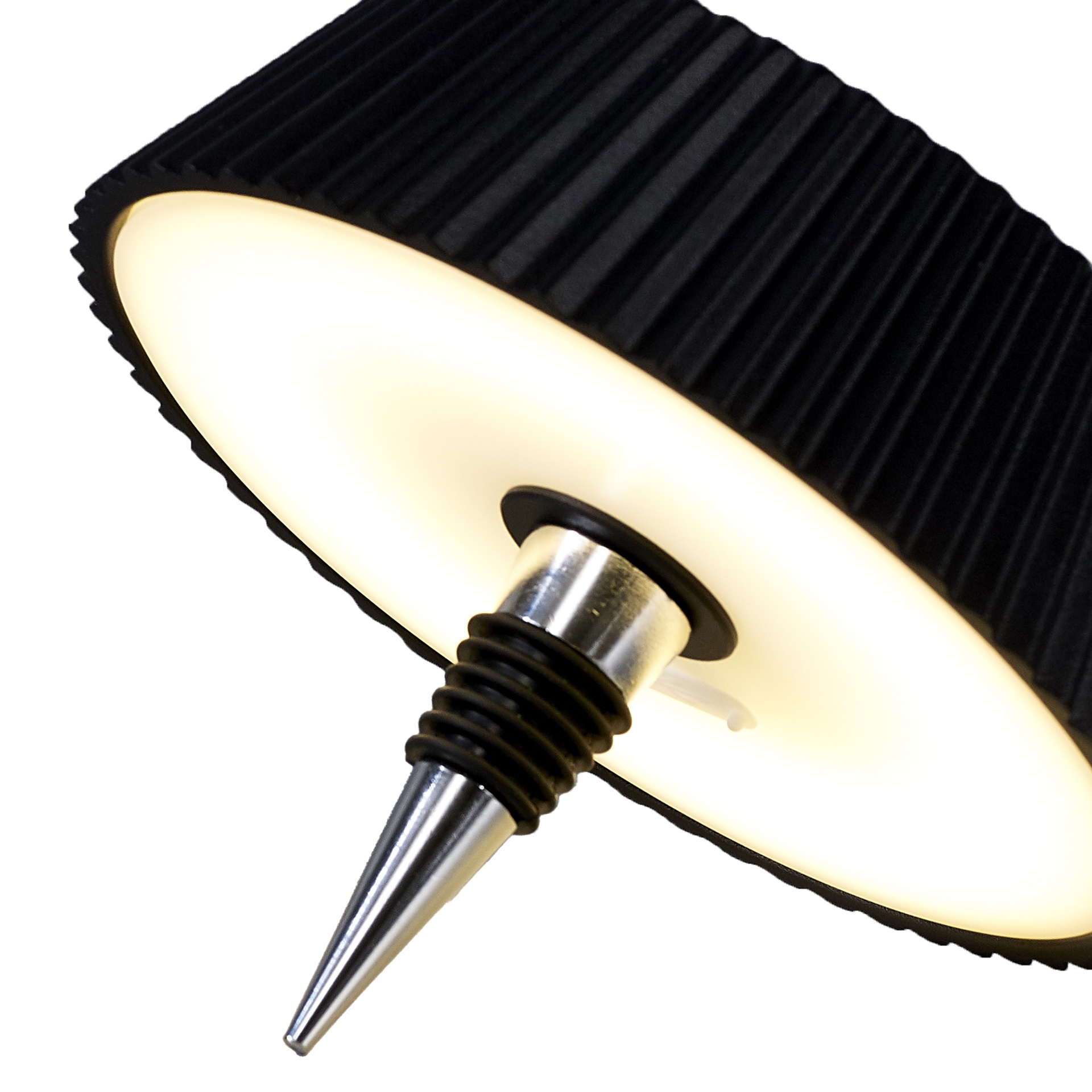 BOUCHON DE BOUTEILLE LED NOIR RELAX * - RECHARGEABLE