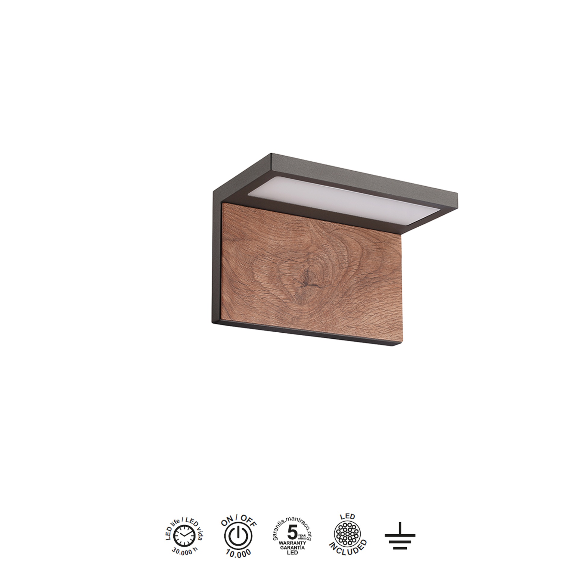 Ruka · Luminarias de pared · Gris Oscuro