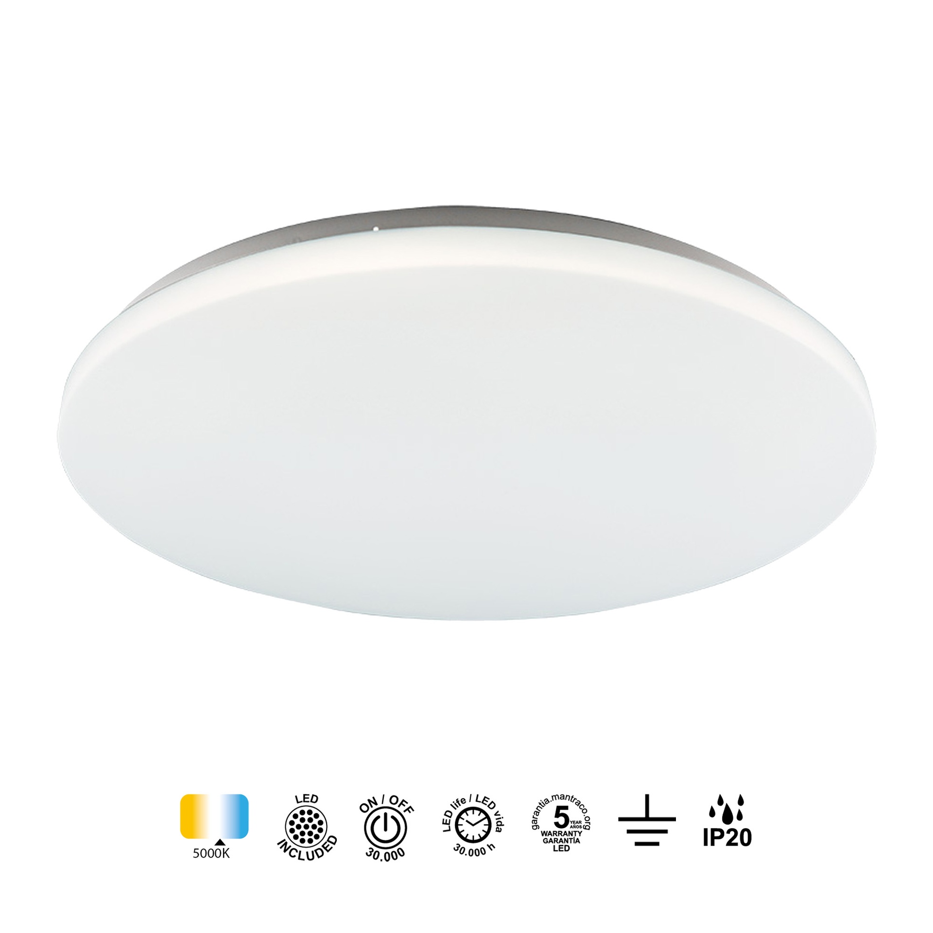 ***DES*** ZERO II * PLAFONIERA LED RottoNDO 48 CM - 5000K