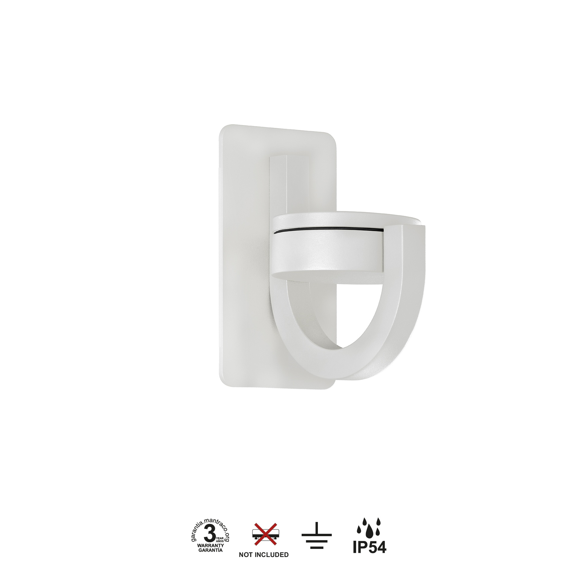 IGUAZU * APPLIQUE ESTERNO GIREVOLE 1L*GX53  BIANCO